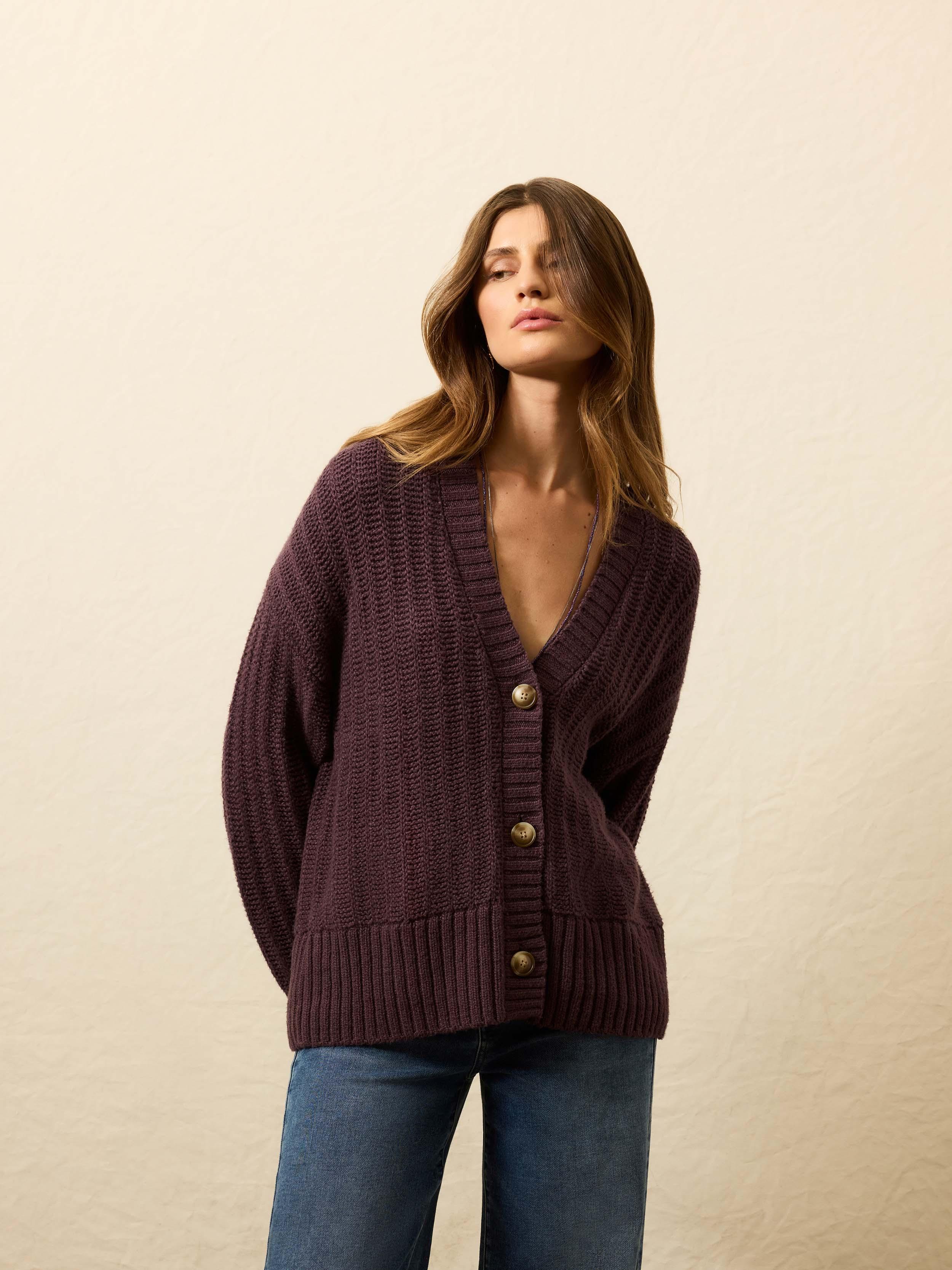 Huckberry Cashmere Henley Sweater Faherty Knitwear For Women