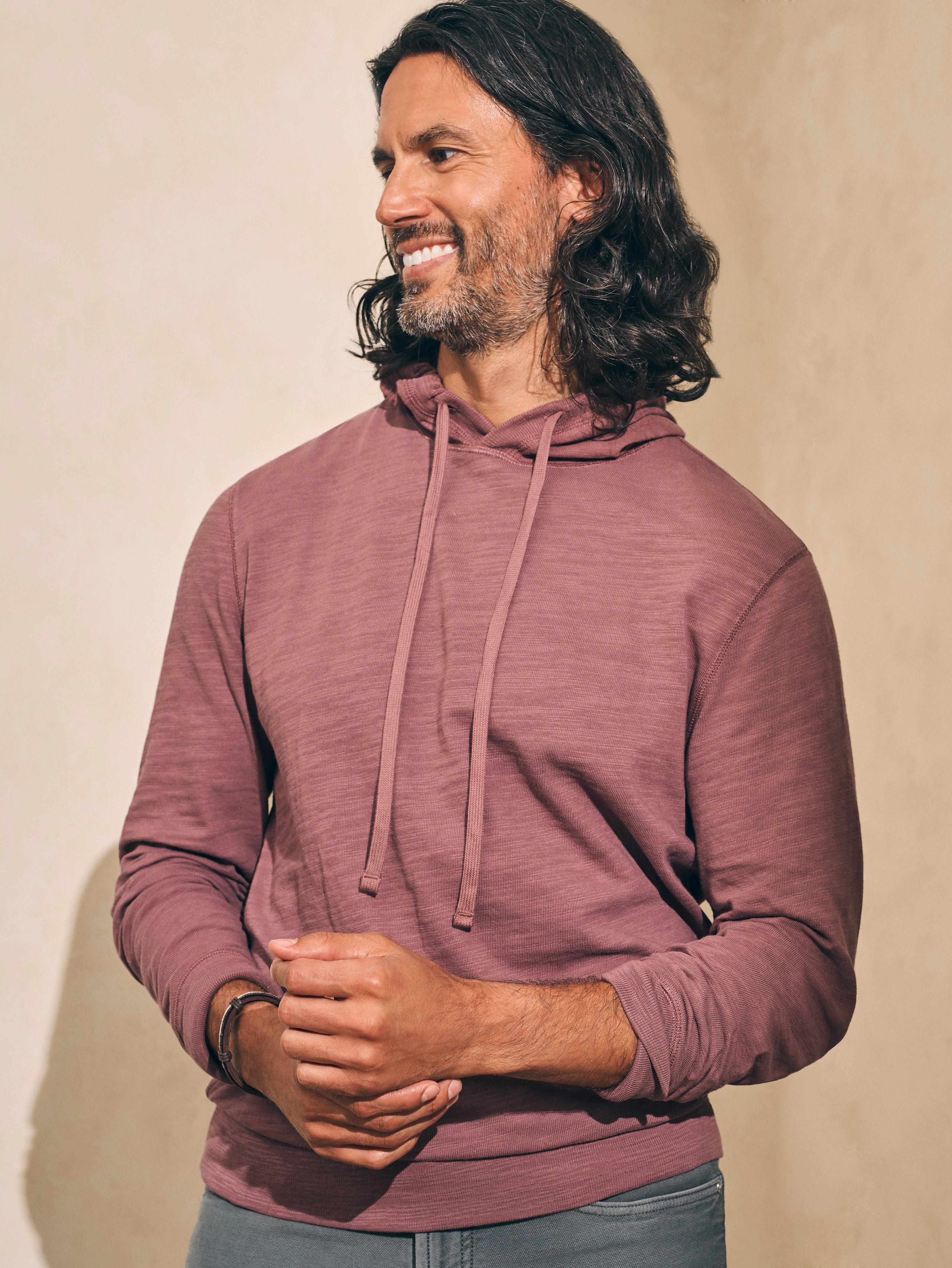 Faherty Sunwashed Slub Hoodie in Pink for Men | Lyst Canada