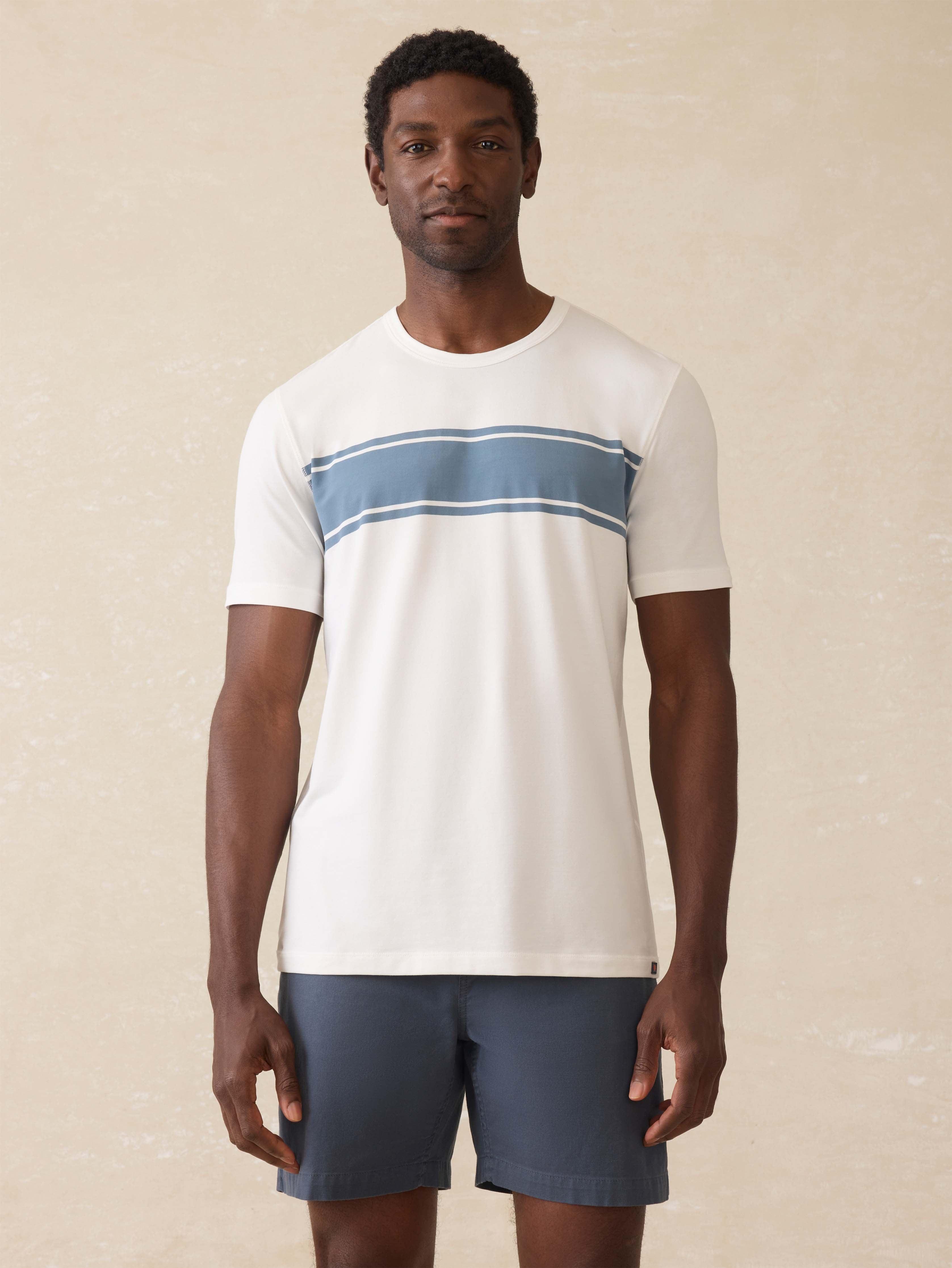 FAHERTY BRAND ボーダー ポケット Tシャツ ソルトウォッシュ マルチボーダーS/S Tシャツ（Tシャツ/カットソー）｜FRUIT OF