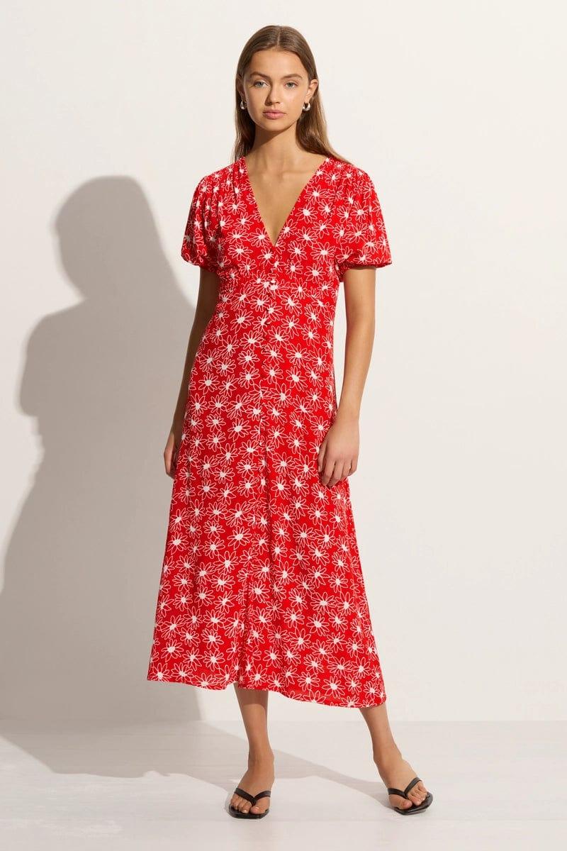 L oasis Bellavista Midi Dress La Isla Floral Exclusive in Red Lyst