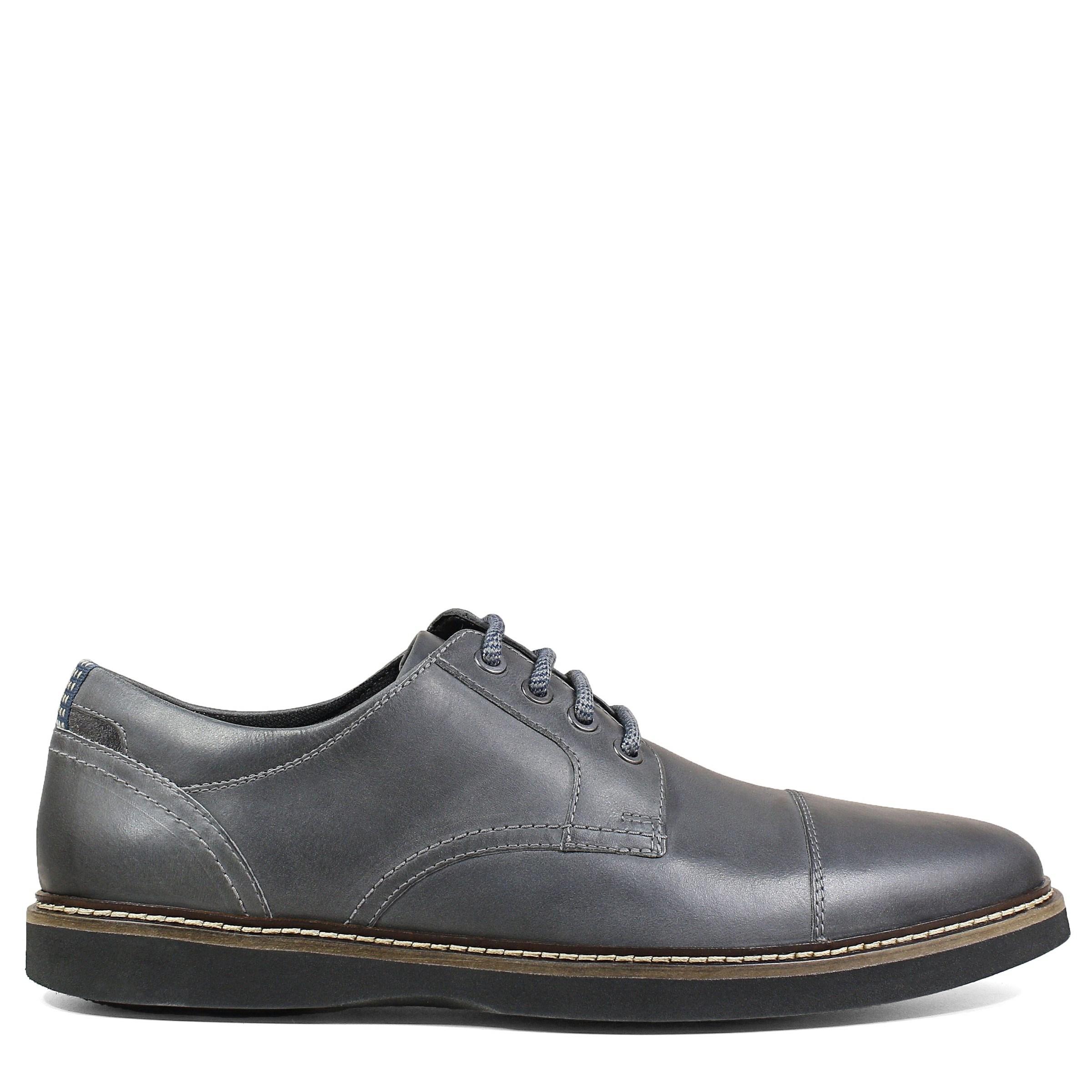 Nunn Bush Leather Ridgetop Medium/wide Cap Toe Oxford Shoes in Charcoal ...