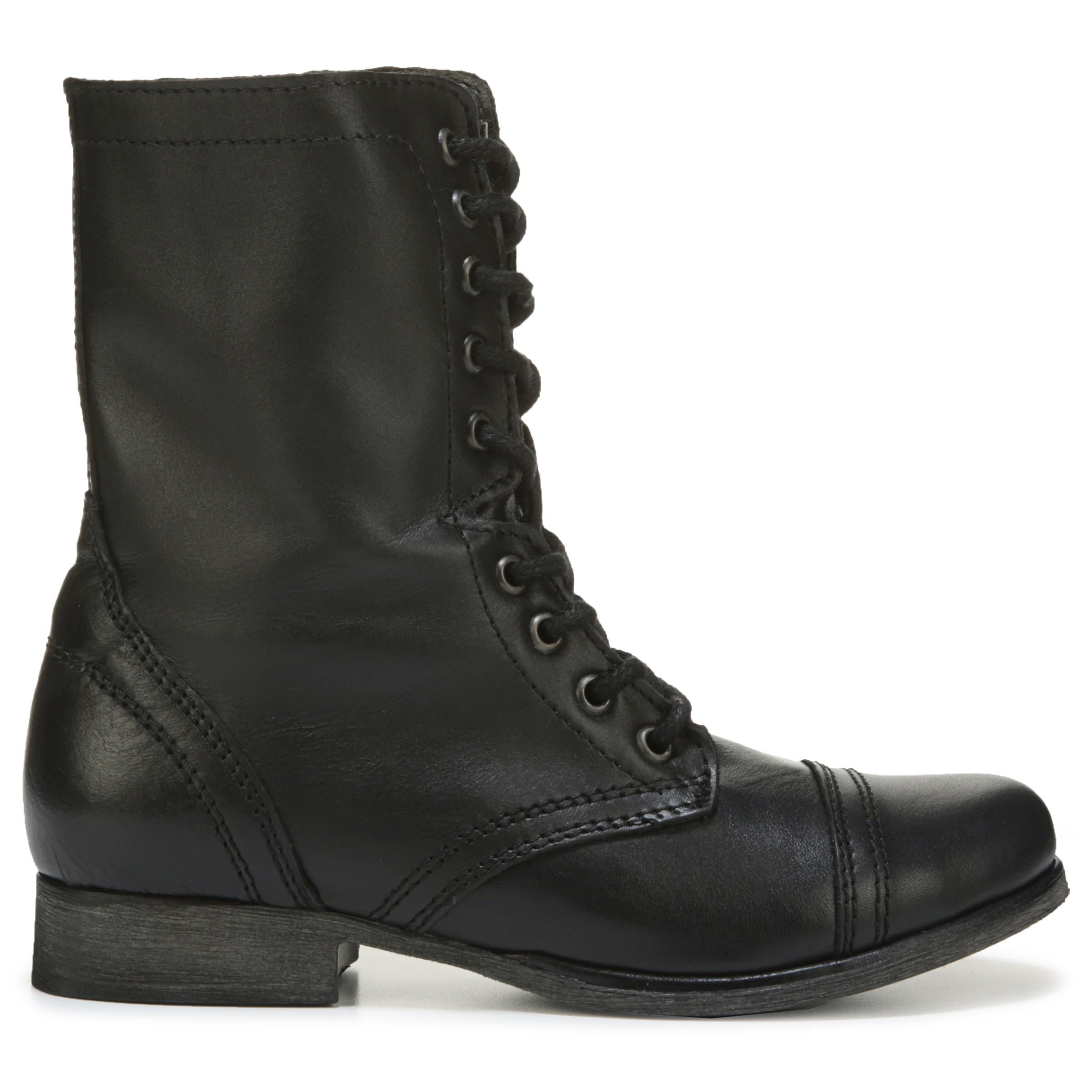 Steve Madden Leather Troopa Combat Boots in Black - Lyst