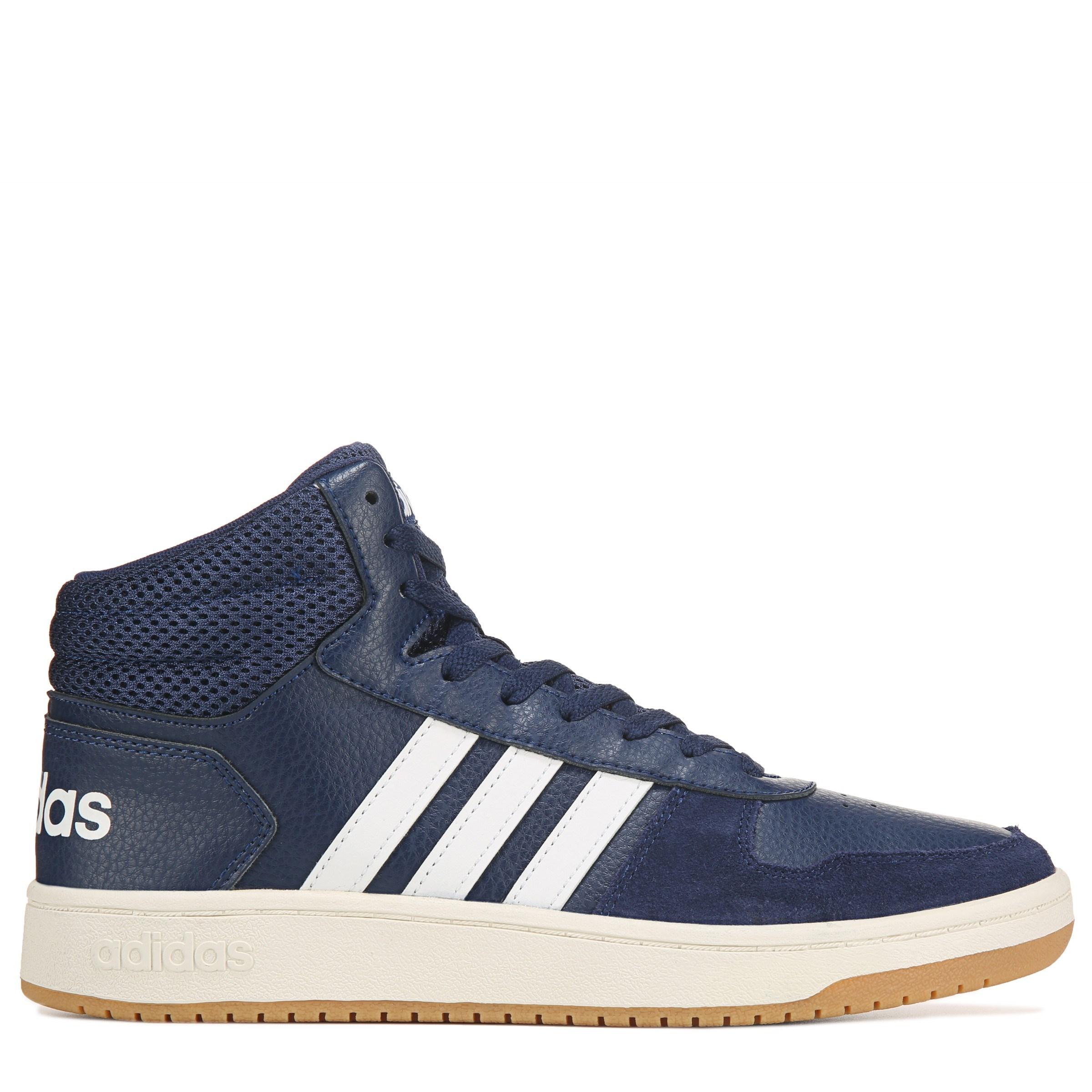 adidas Leather Hoops 2.0 Mid Sneaker in Navy (Blue) for Men - Save 17% ...