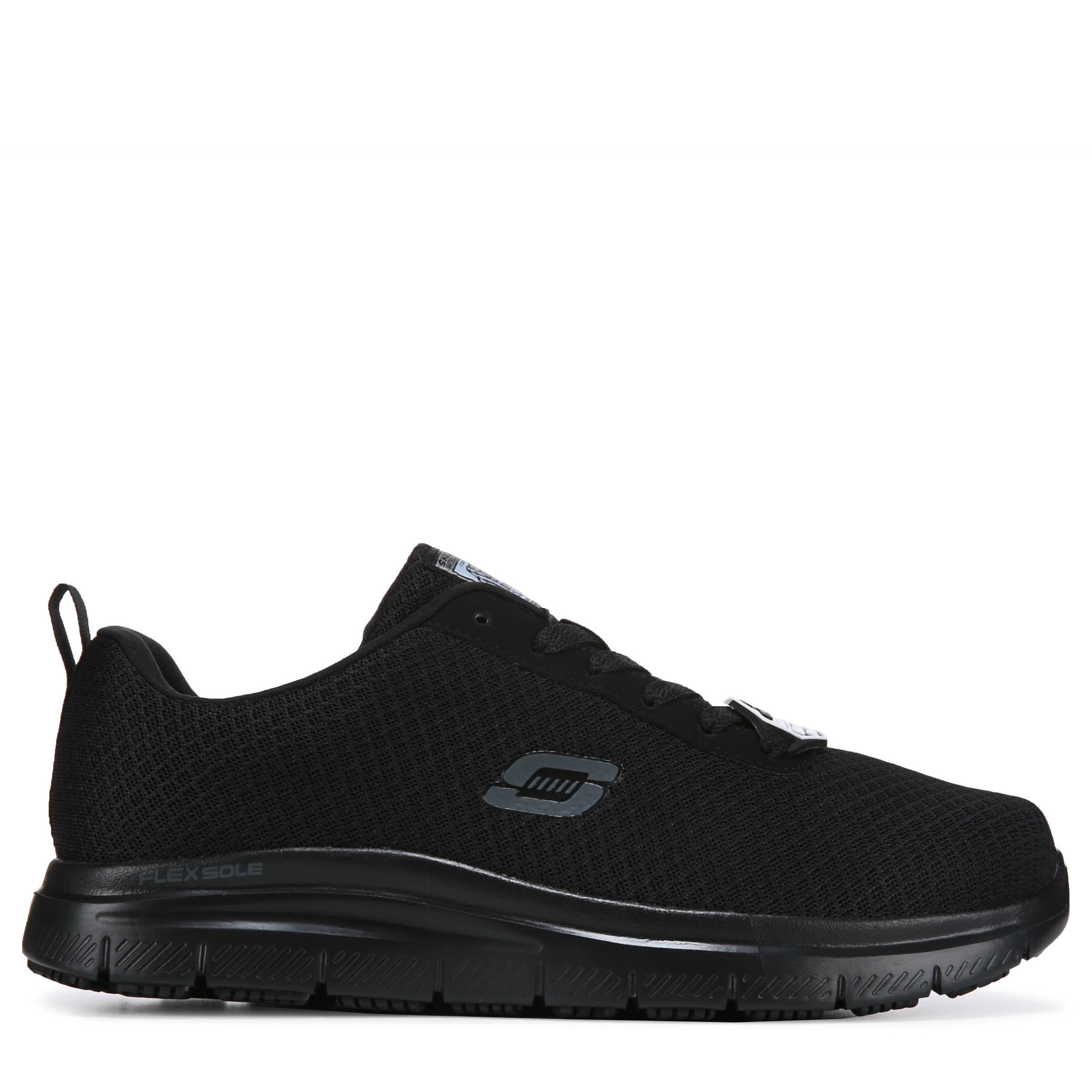 Skechers Work Rubber Bendon Wide Slip Resistant Sneakers in Black for ...