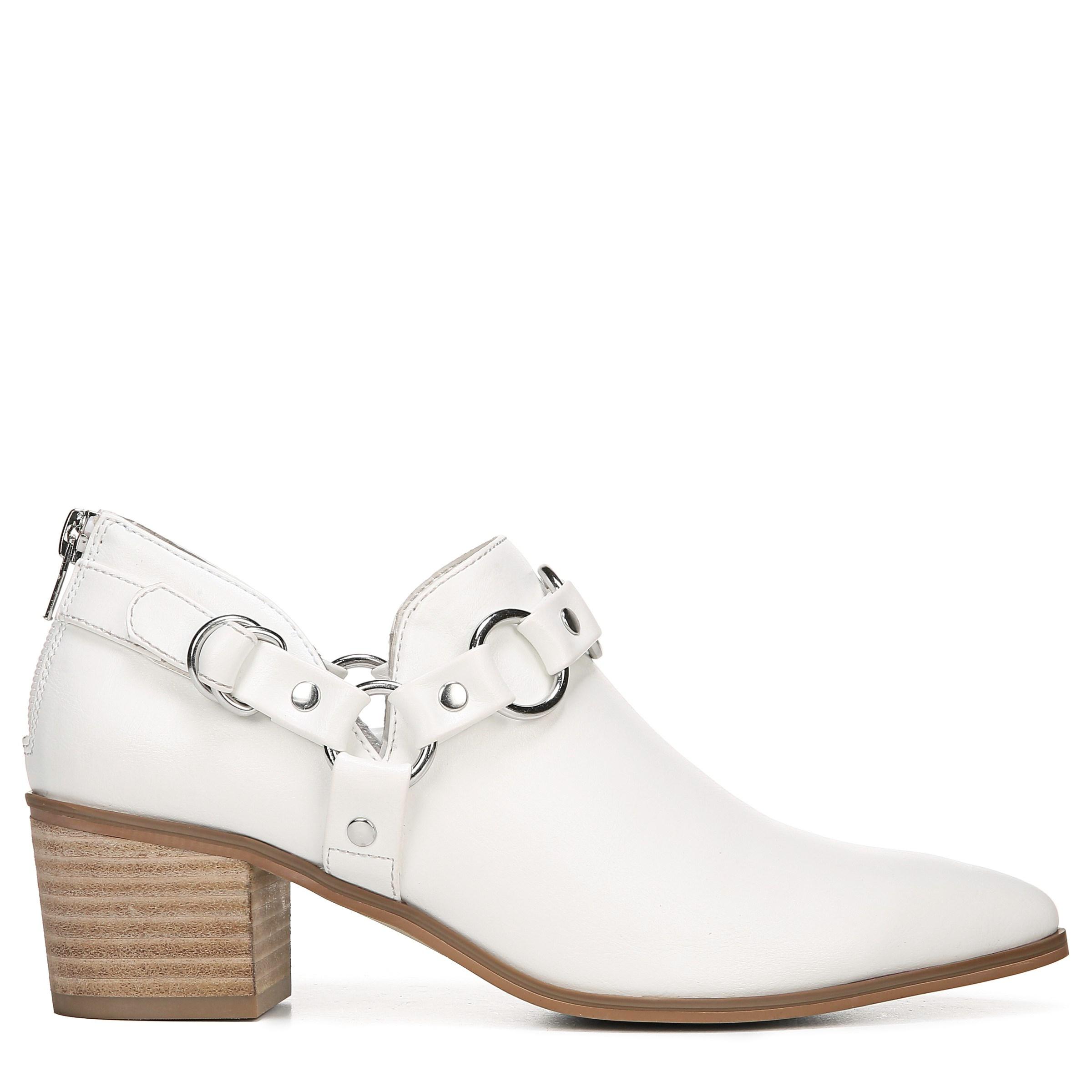 carlos santana white booties