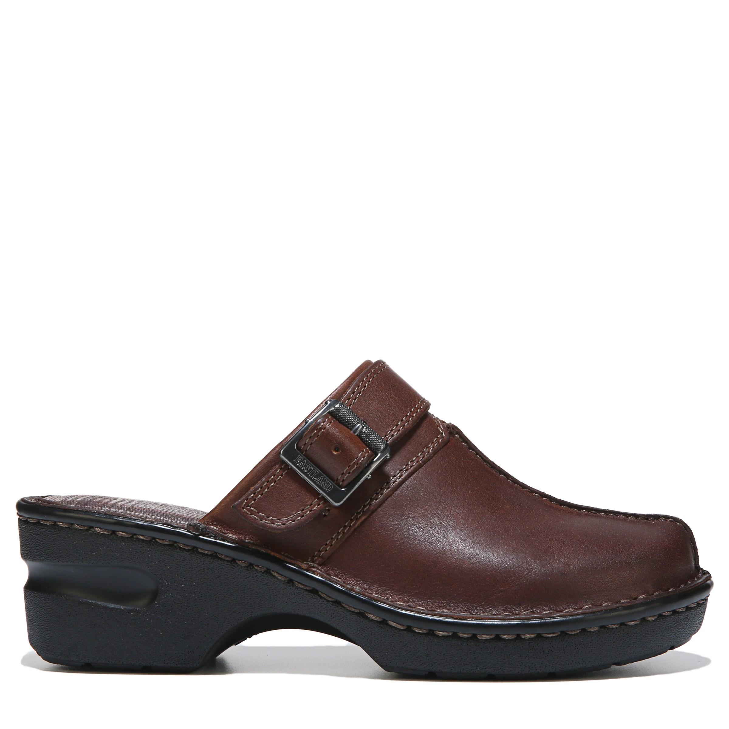 Eastland Leather Mae Medium/wide Clog Shoes in Brown Lyst