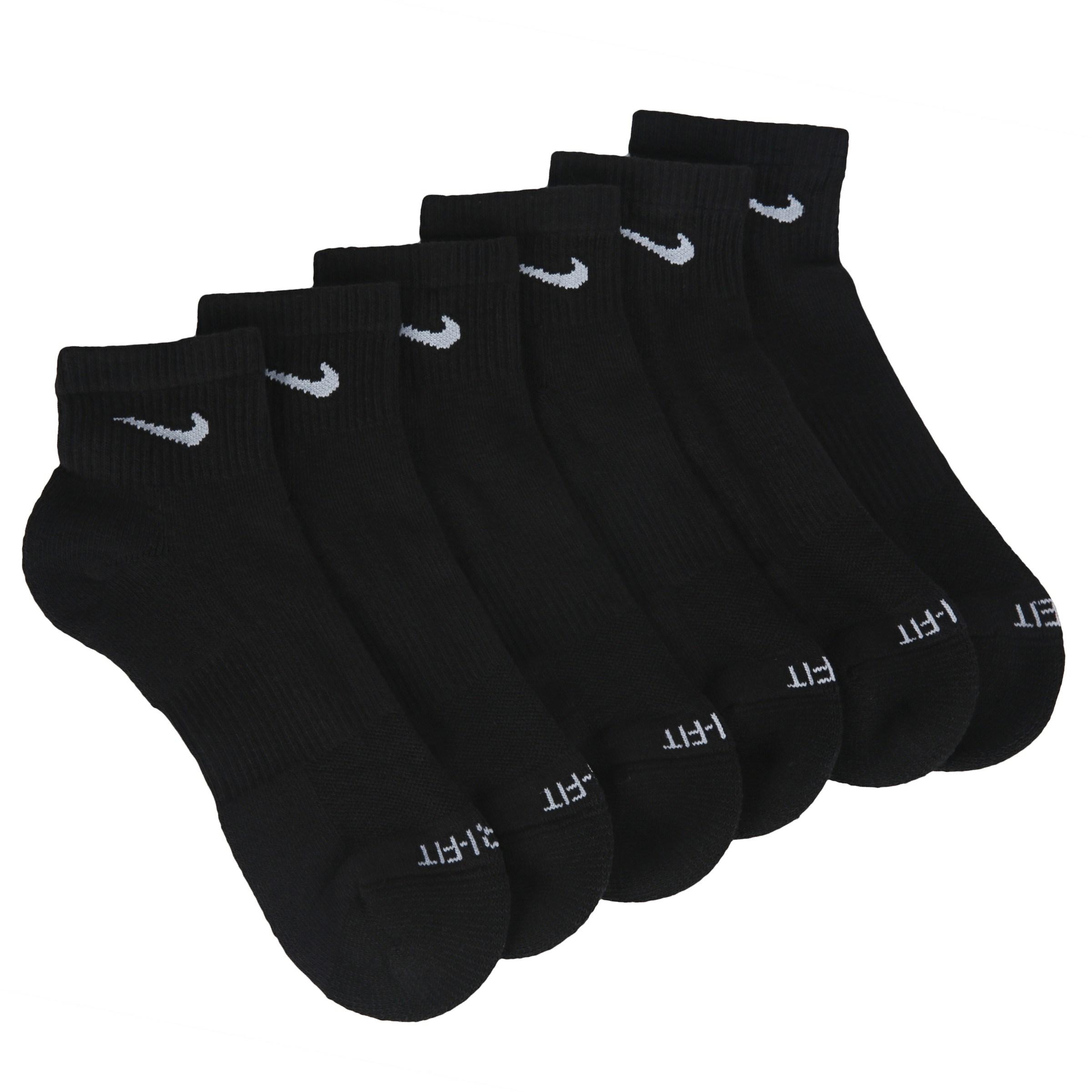 Nike Cotton 6 Pack Large Everyday Plus Cushion Ankle Socks in Black - Lyst