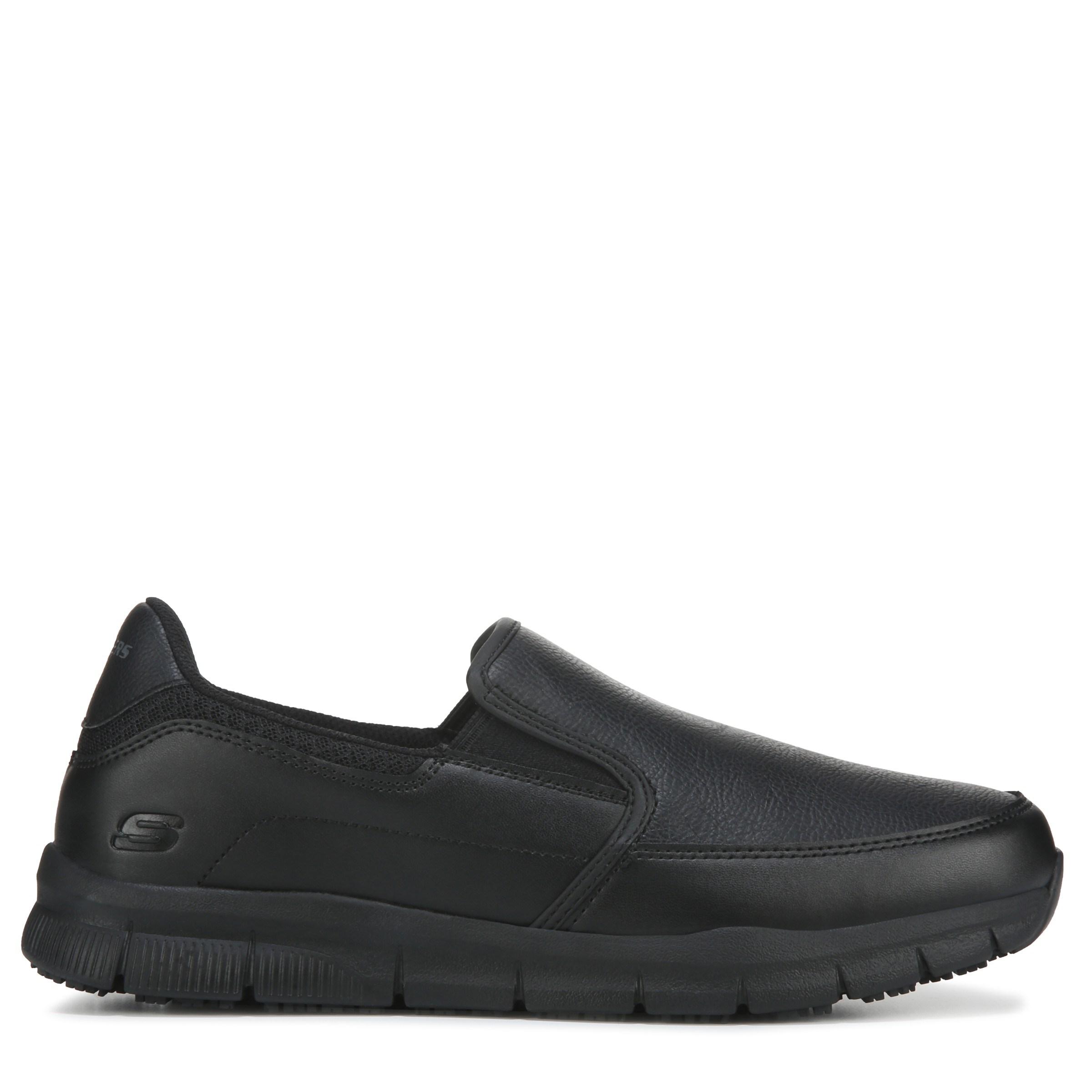 Skechers Work Synthetic Groton Slip Resistant Work Shoes in Black for