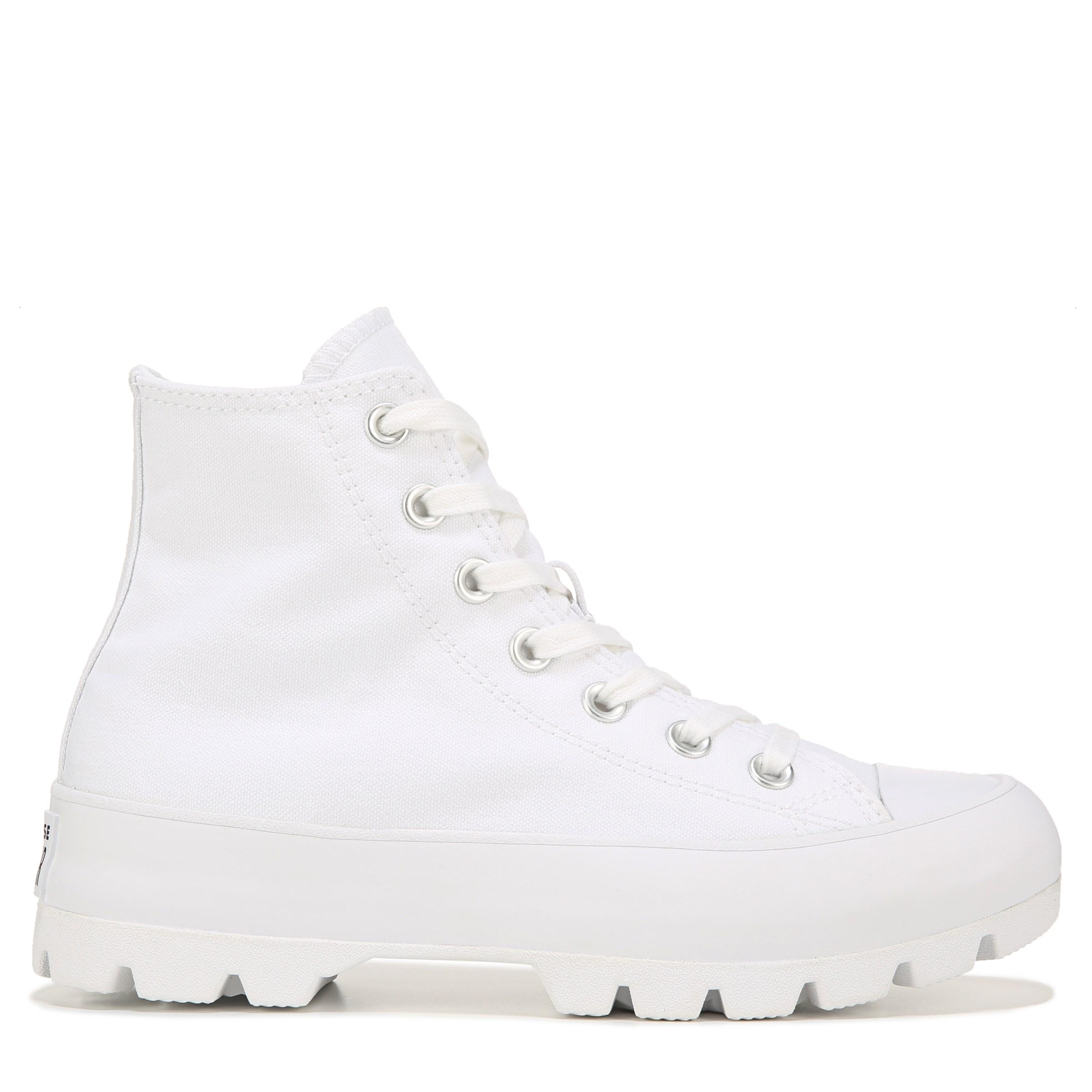 Converse Canvas Chuck Taylor All Star Lugged High Top Sneakers in White ...