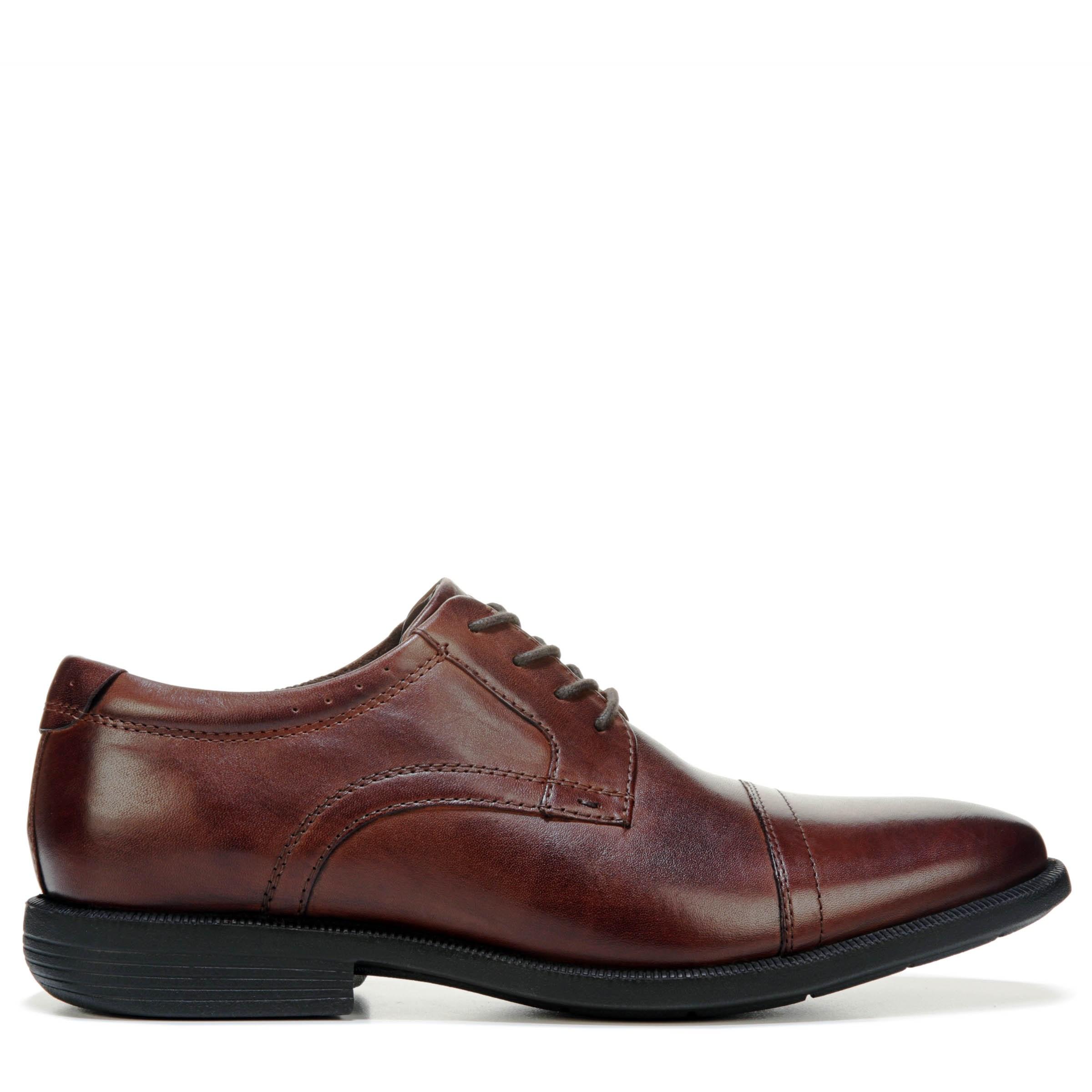 Nunn Bush Leather Dixon Comfort Gel Cap Toe Oxford Shoes In Brown