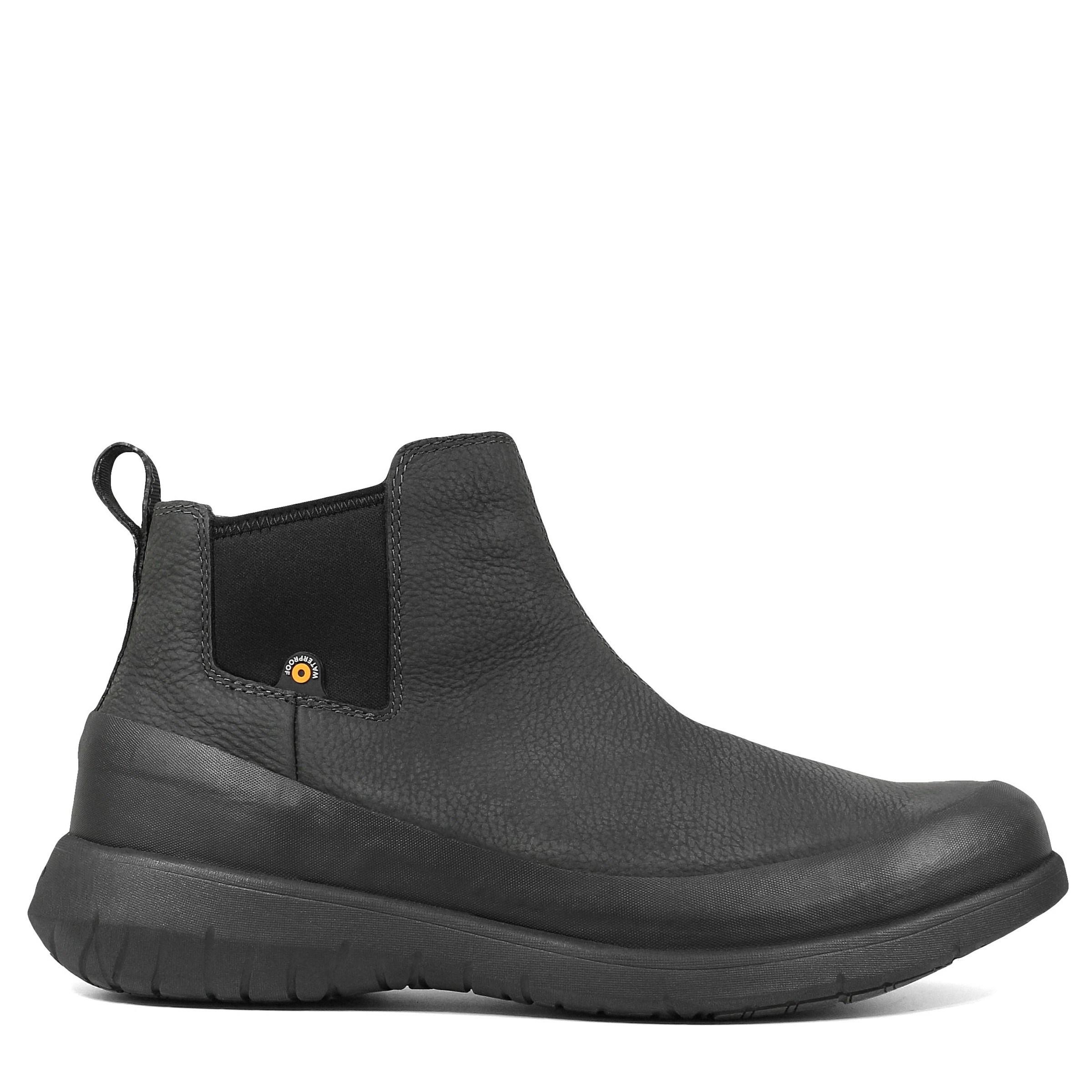Bogs Leather Freedom Waterproof Chelsea Boots in Gray for Men Lyst