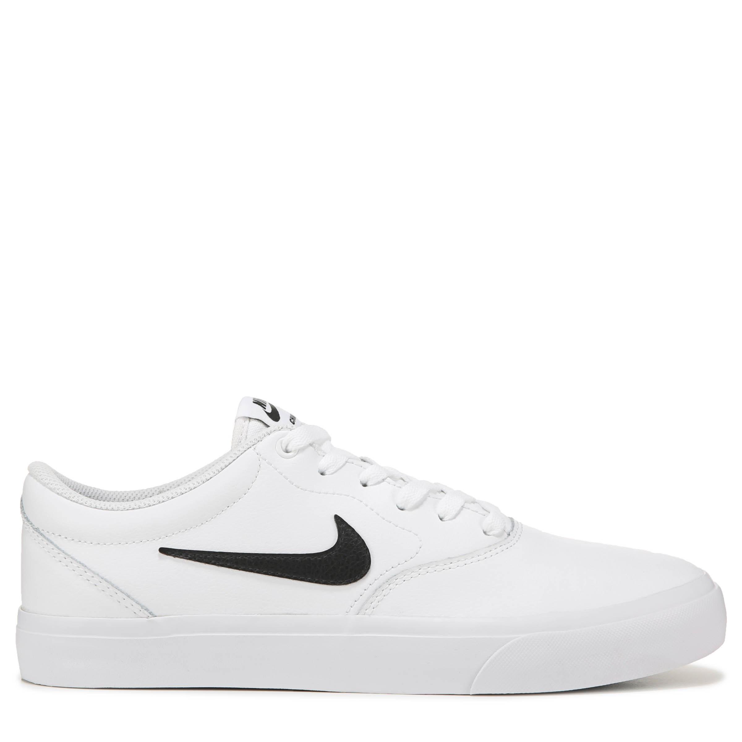 Nike Sb Charge Leather Skate Shoes in White/Black (White) for Men - Lyst