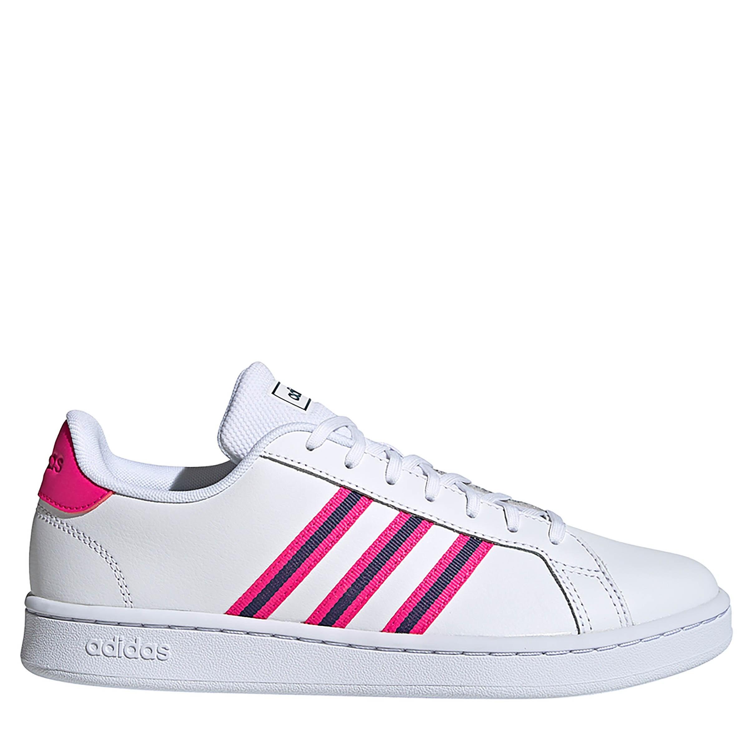 adidas Leather Grand Court Sneakers in Pink - Lyst