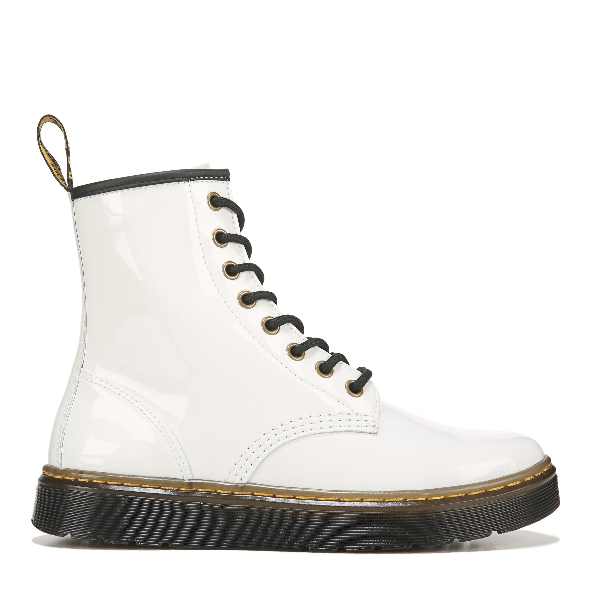Dr. Martens Leather Zavala Combat Boots in White Patent (White) Lyst