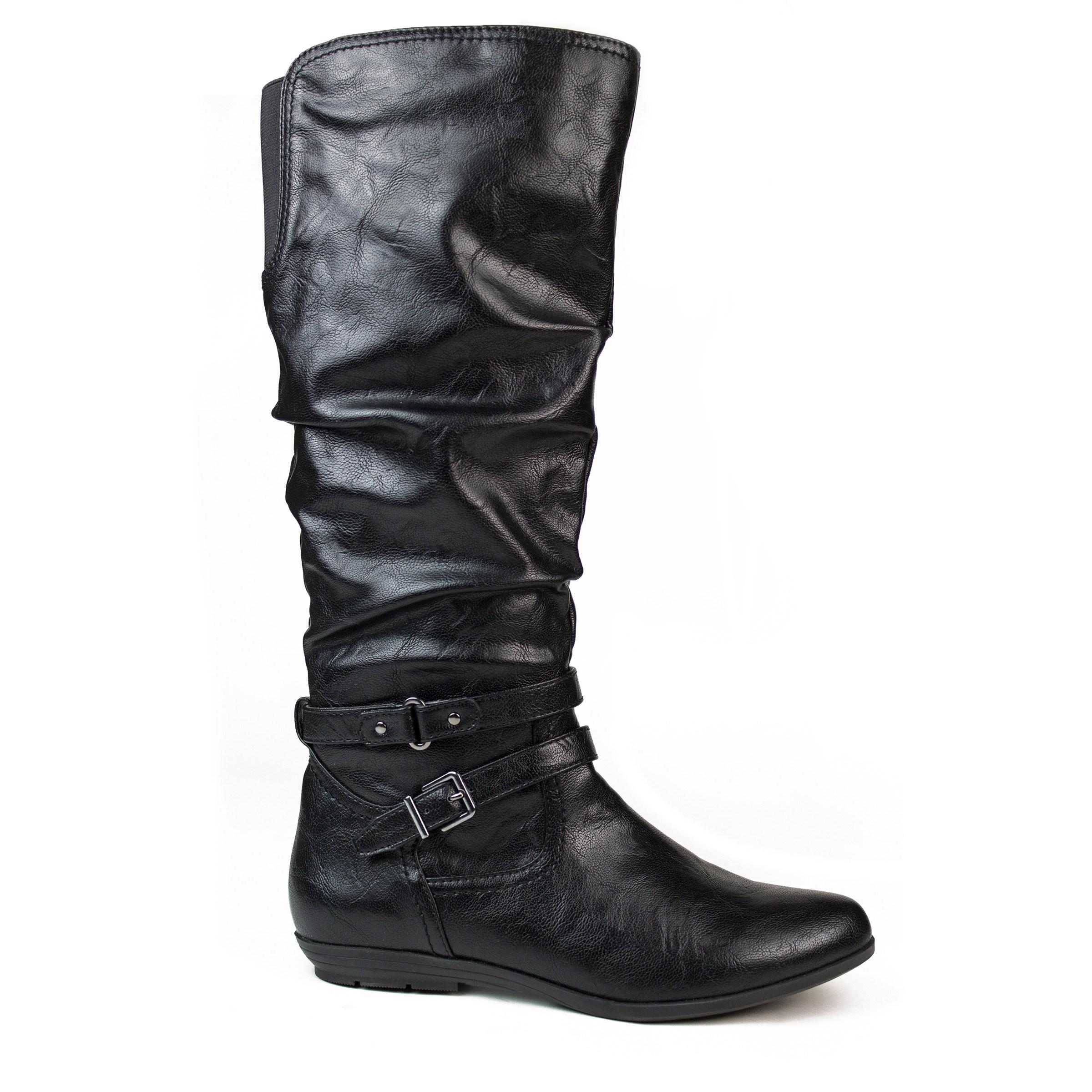 White Mountain Footwear Franka Wide Calf Boots in Black - Save 34% - Lyst