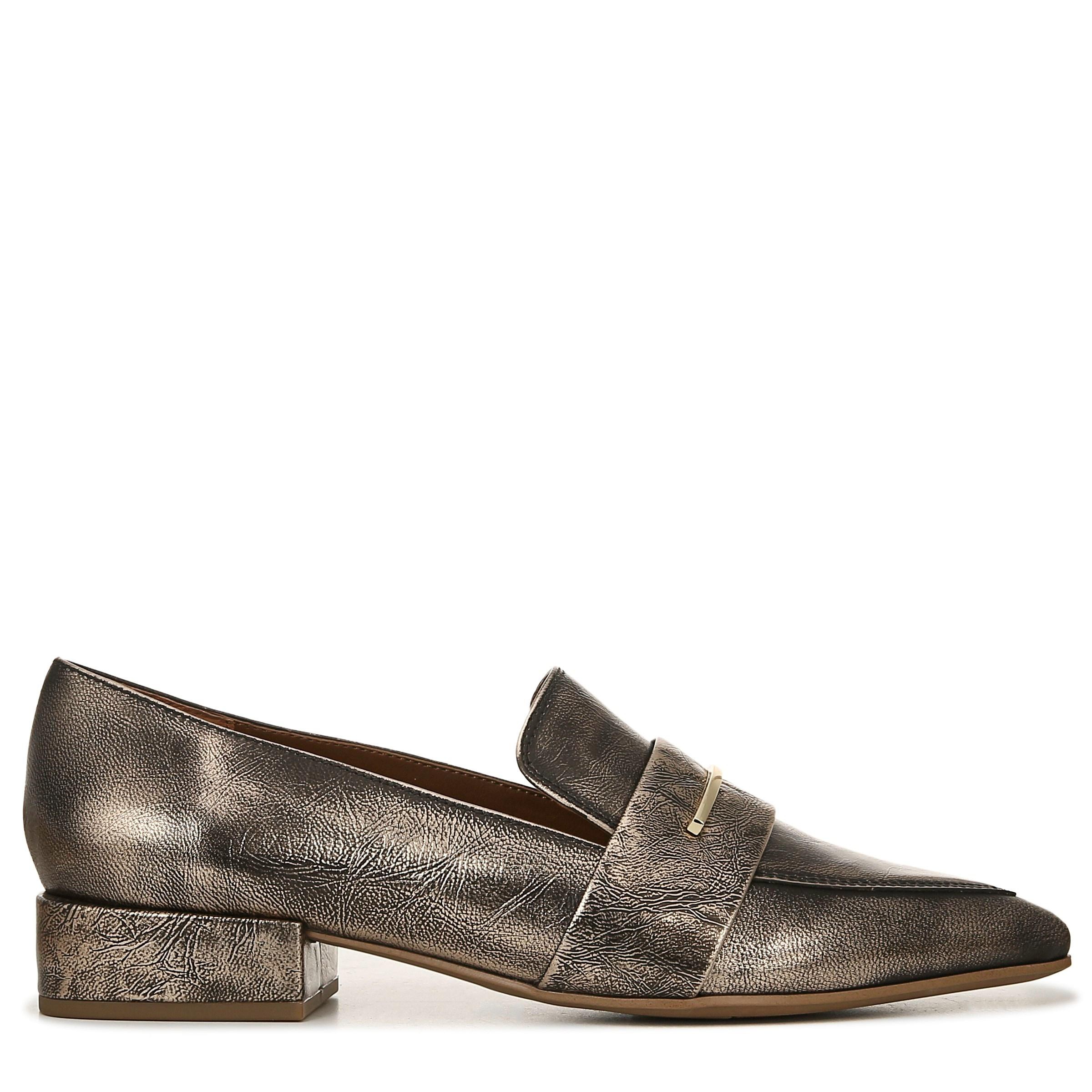 Franco Sarto Leather Wynne Loafers in Gold Brushed (Gray