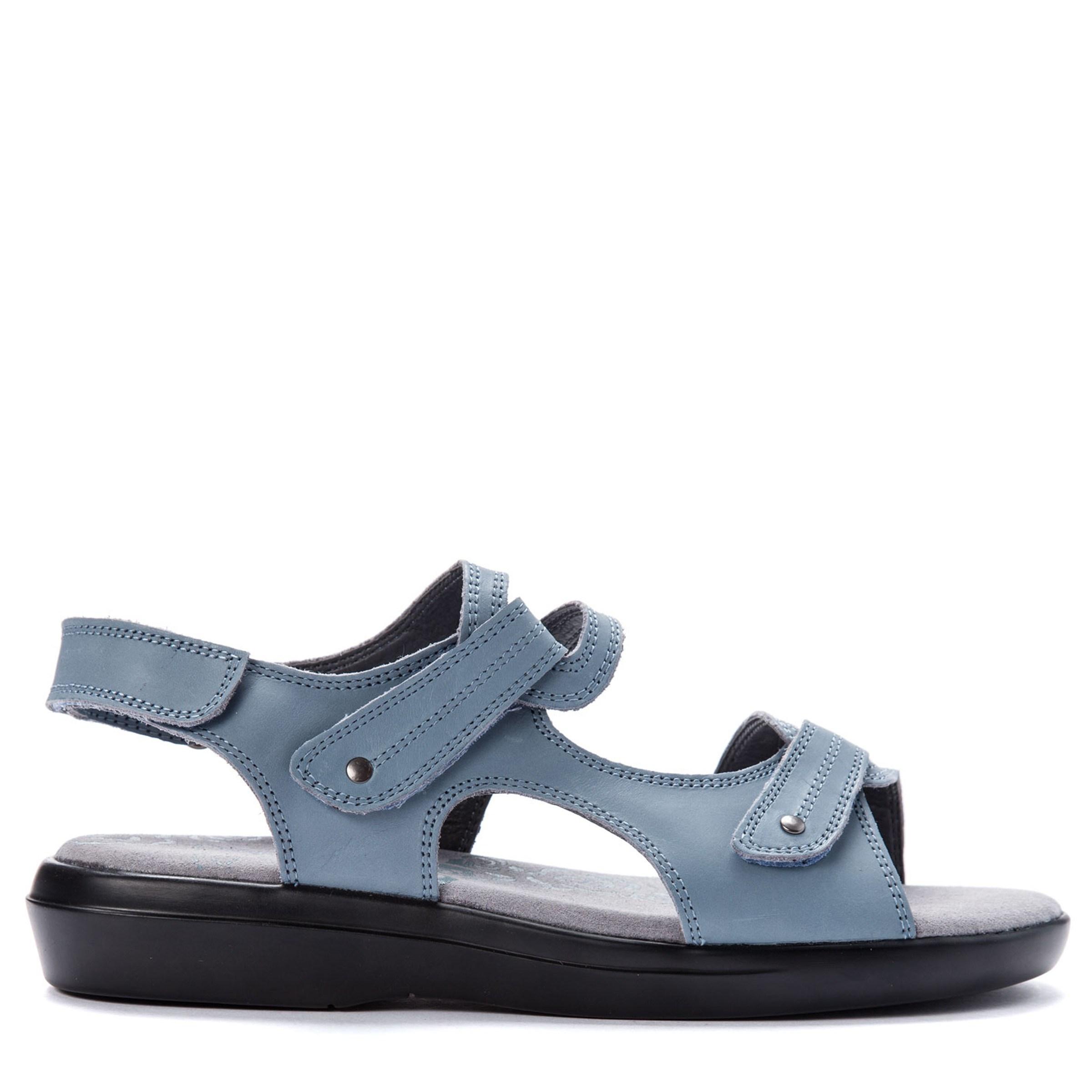 Propet Leather Marina Narrow/medium/wide Sandals in Denim (Blue) - Lyst