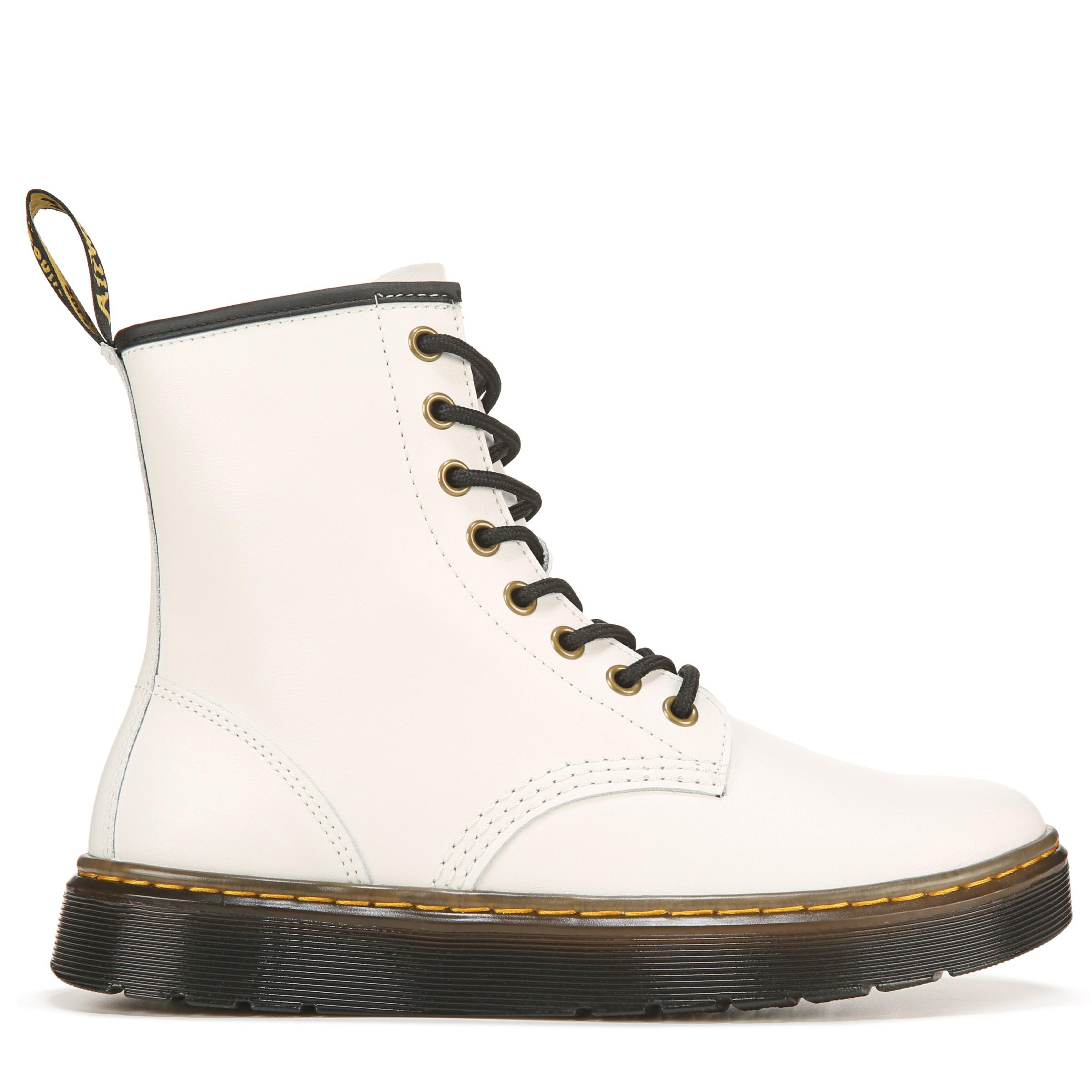 Dr. Martens Leather Zavala Combat Boots in White Lyst