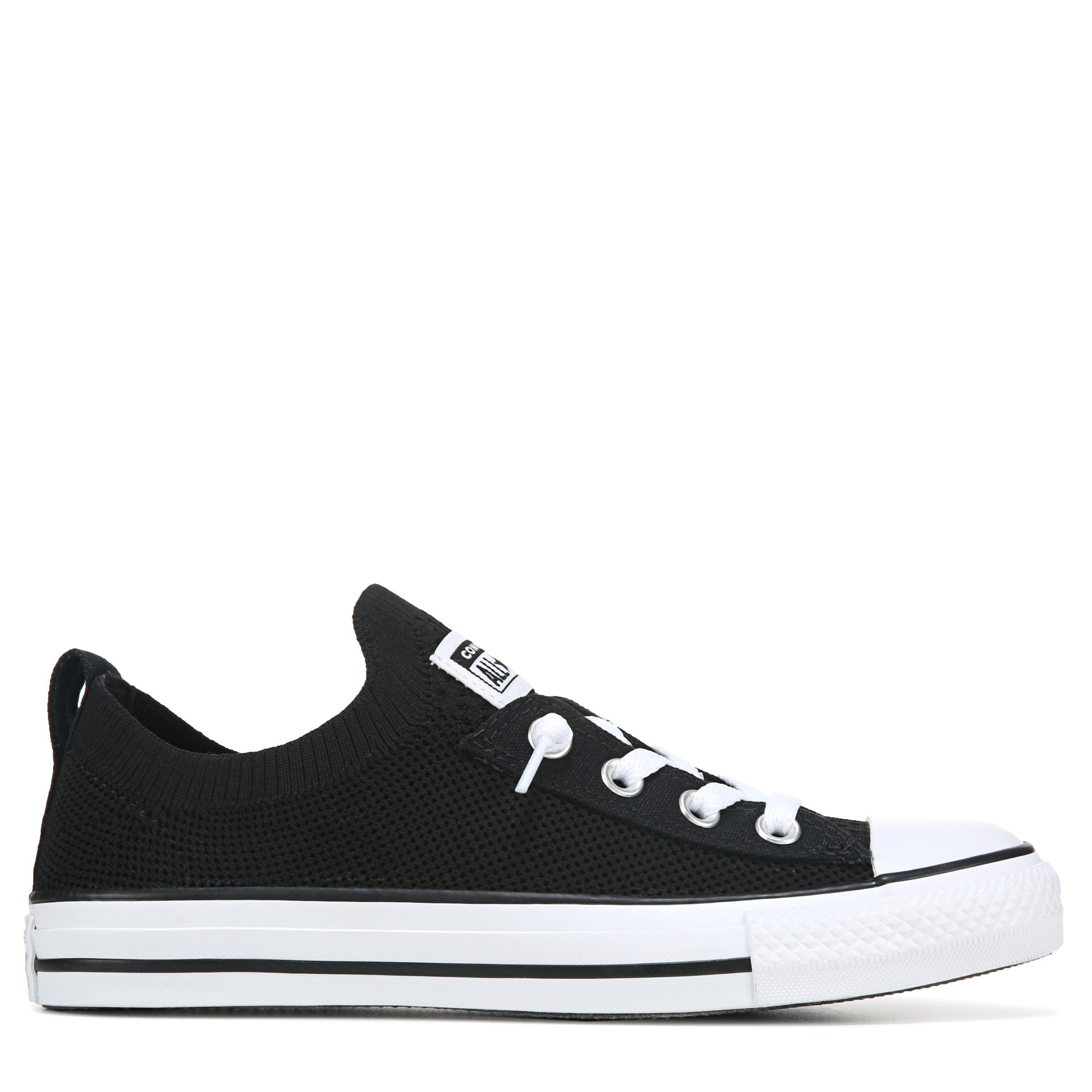 black knit slip on sneakers