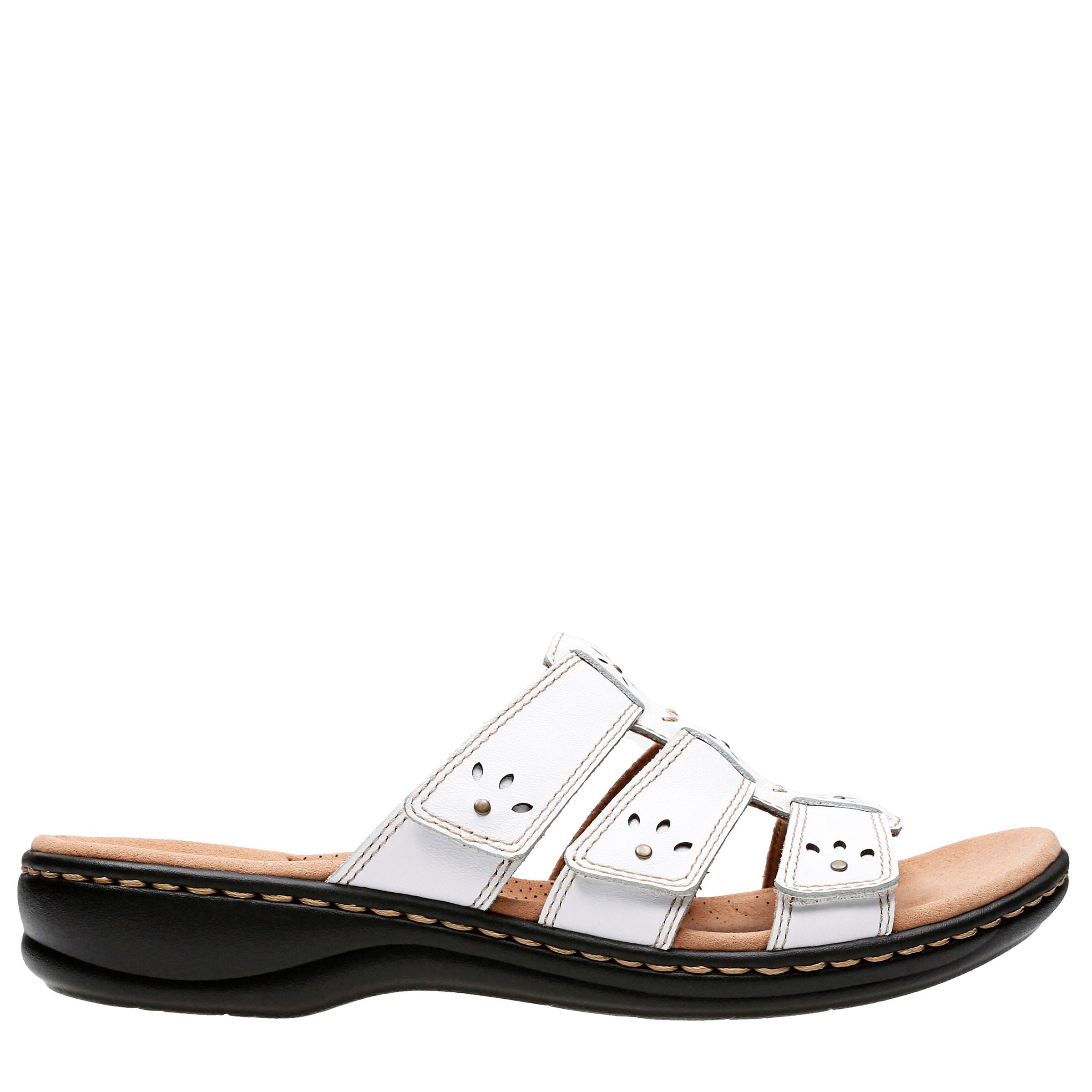 clarks leisa white sandals