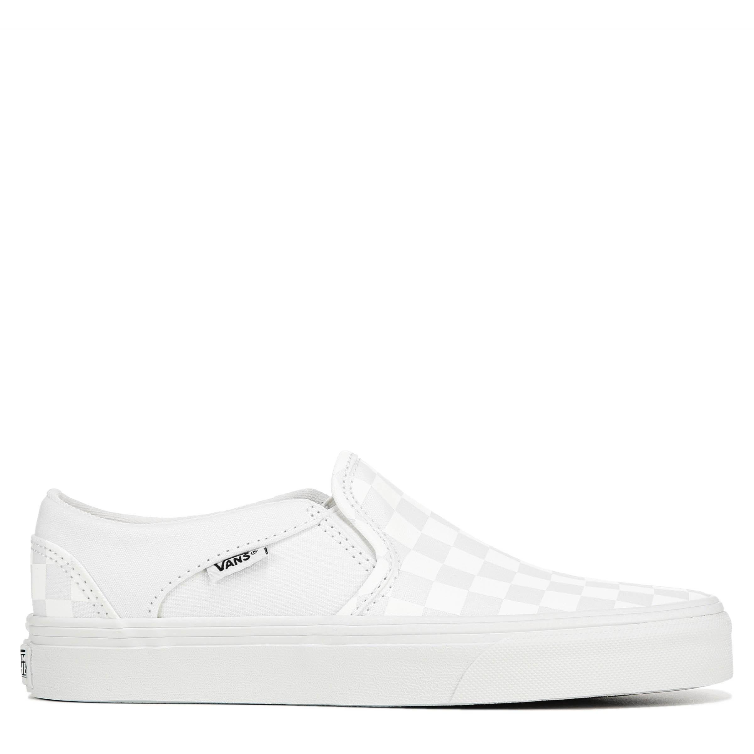 Vans Asher Slip On Platform Sneaker Checkerboard/White