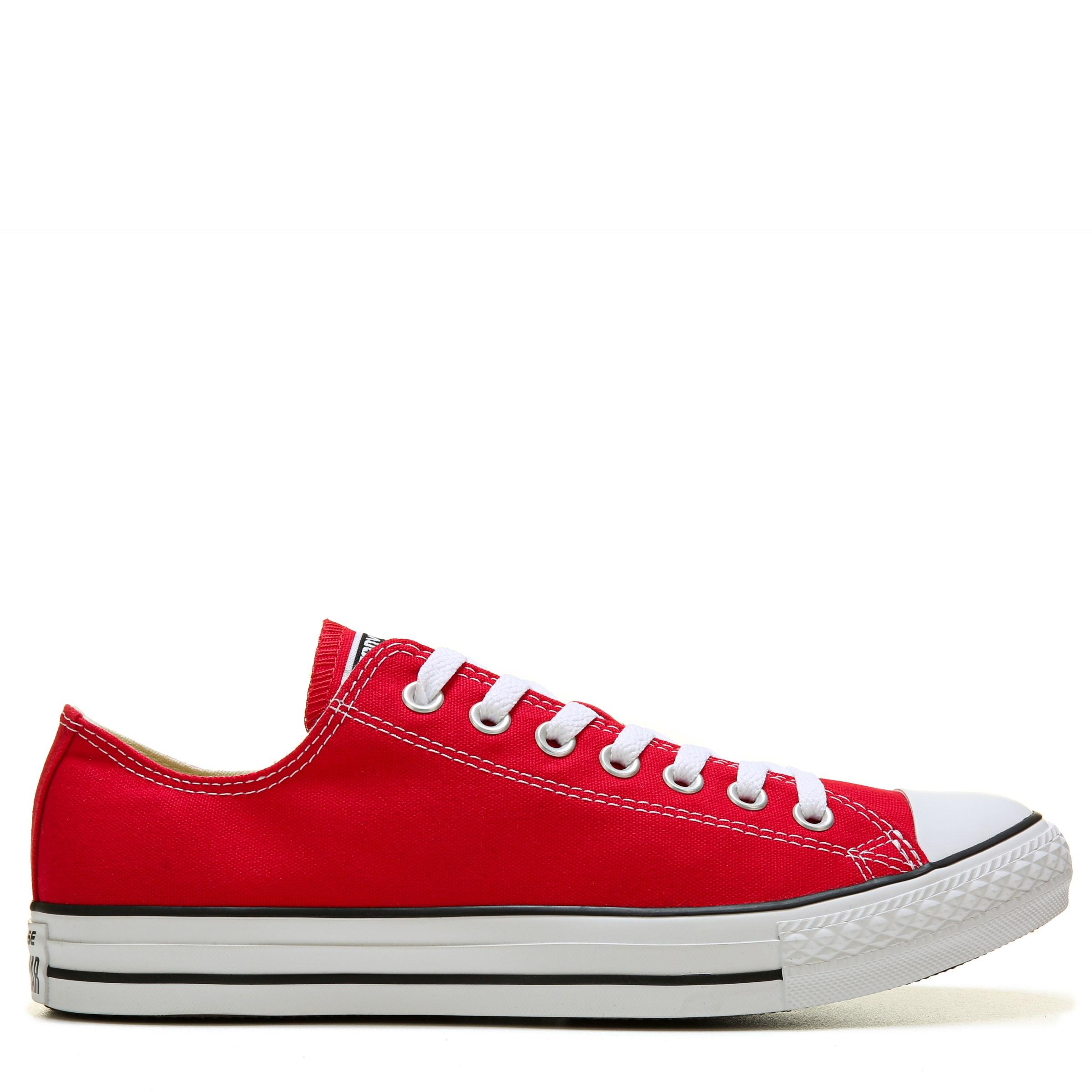 red and white converse