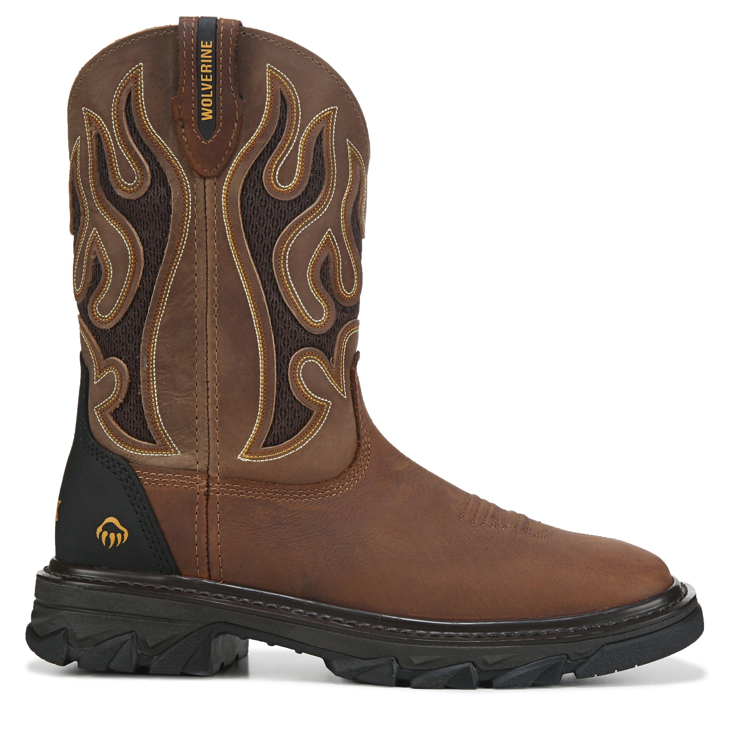 wolverine ranch king men's waterproof composite toe wellington work boots