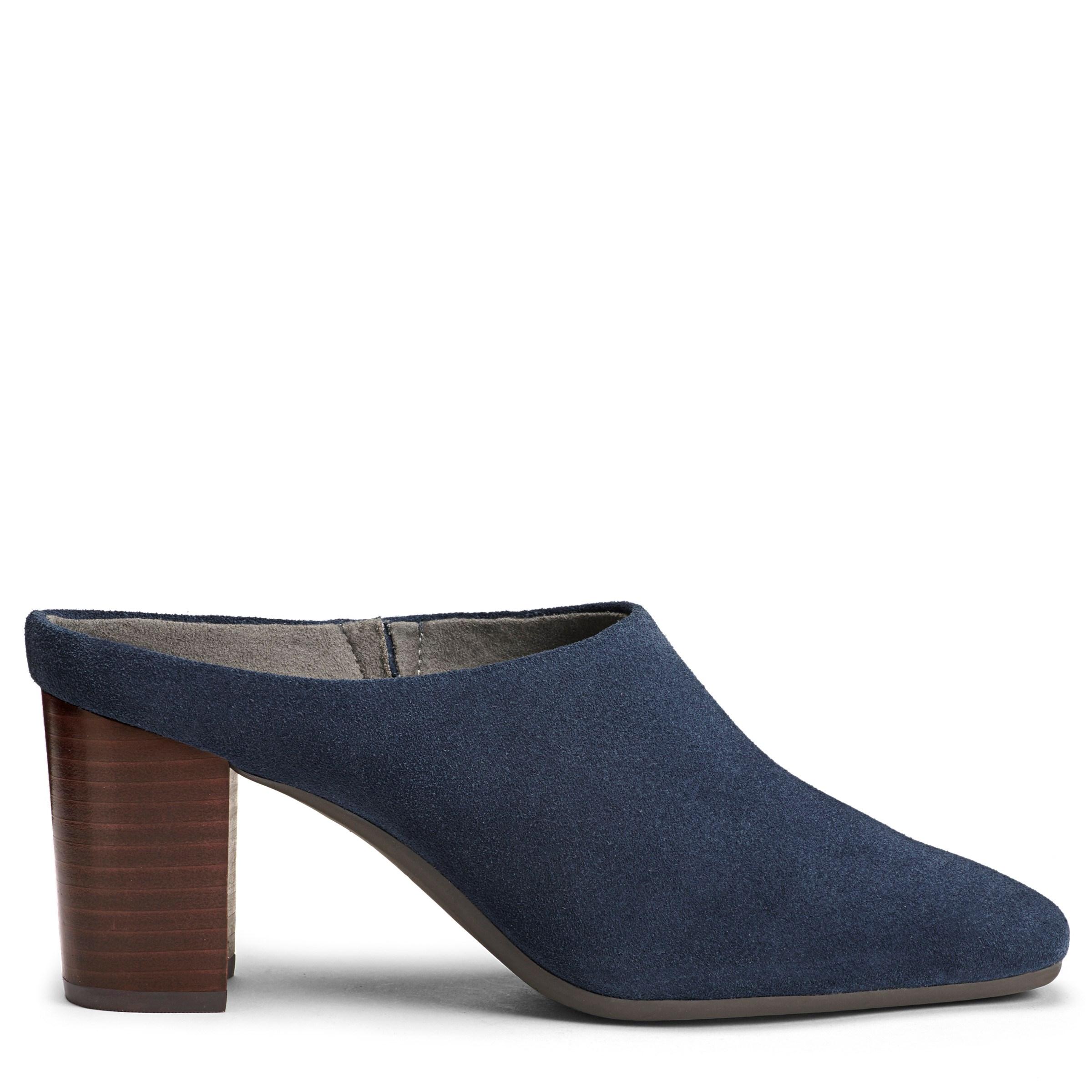 Aerosoles Suede Cast Stone Medium/wide Mule Shoes in Dark Blue (Blue) - Lyst