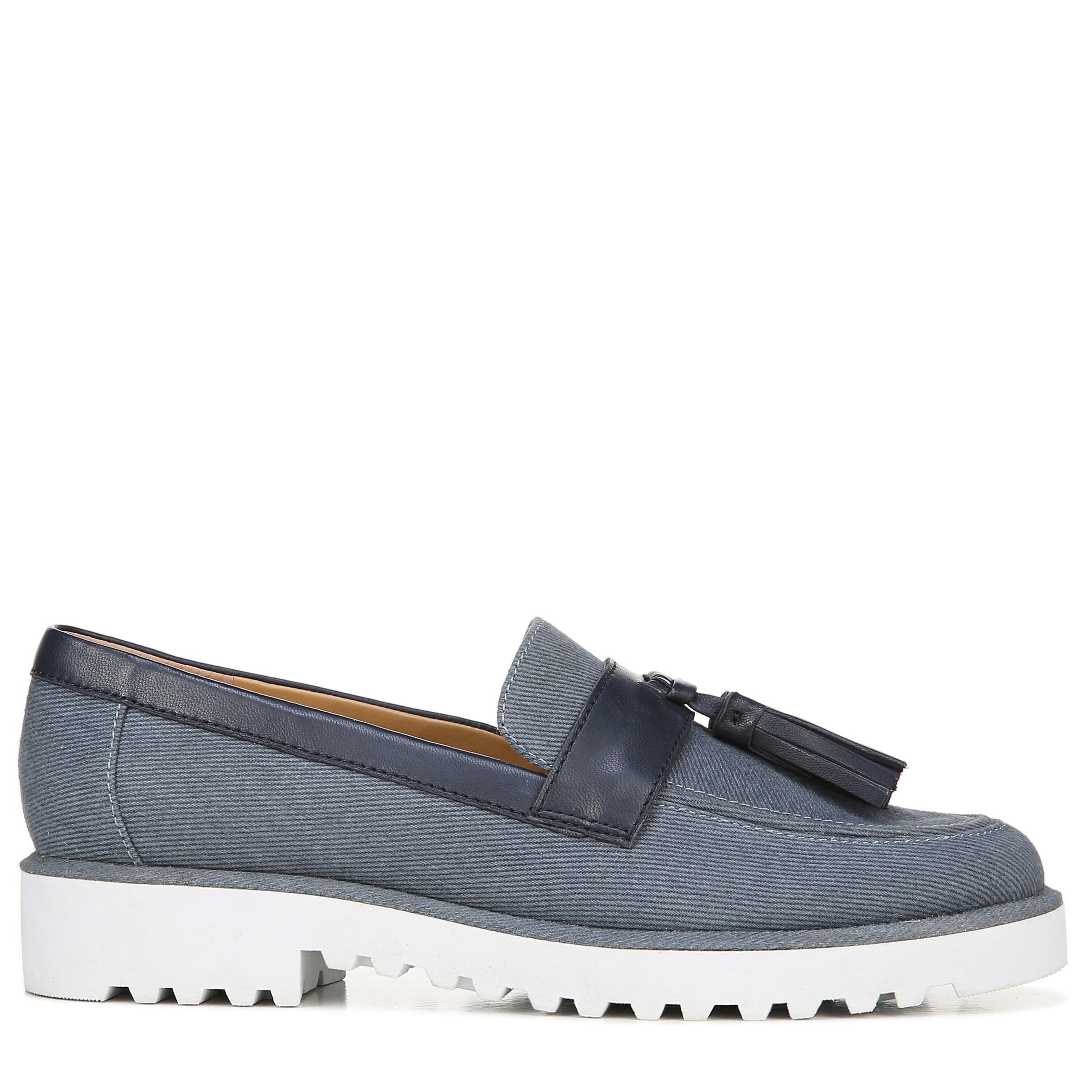 franco sarto navy blue loafers