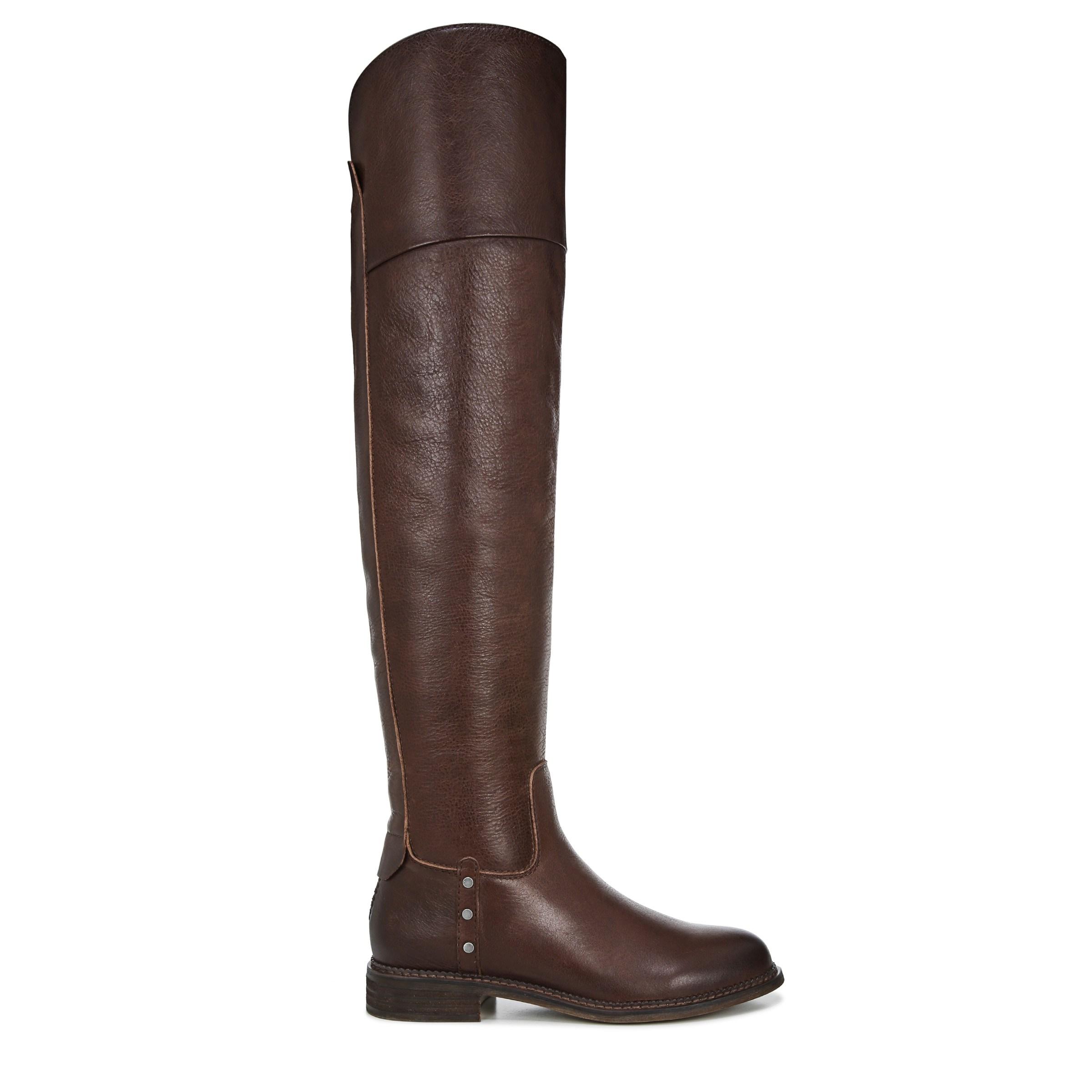 Franco Sarto Leather Haleen Over The Knee Boots in Brown - Lyst