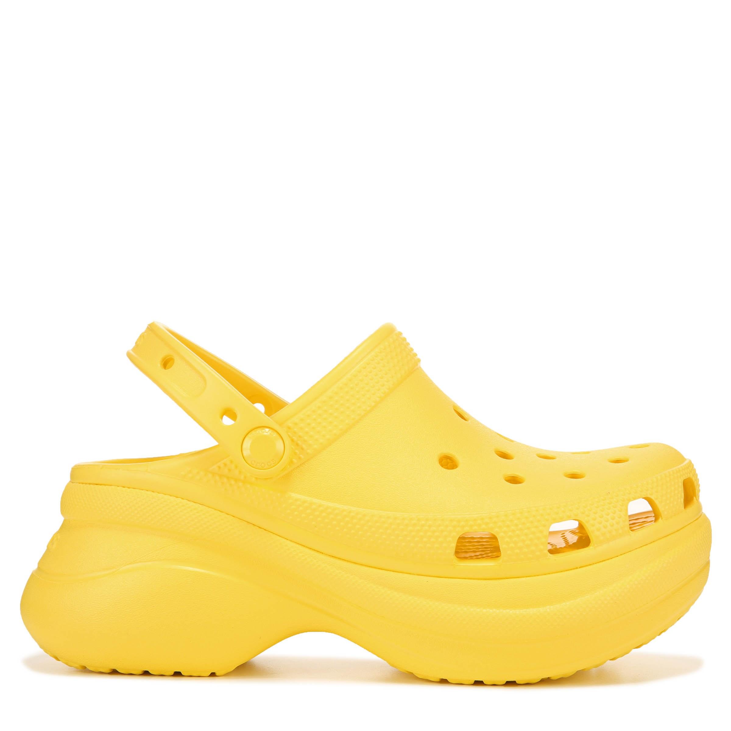 platform yellow crocs