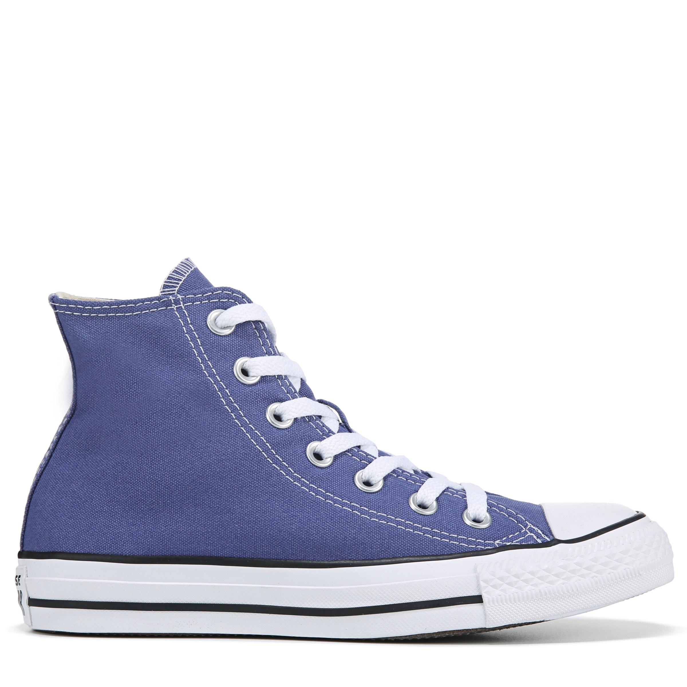 washed indigo converse high tops