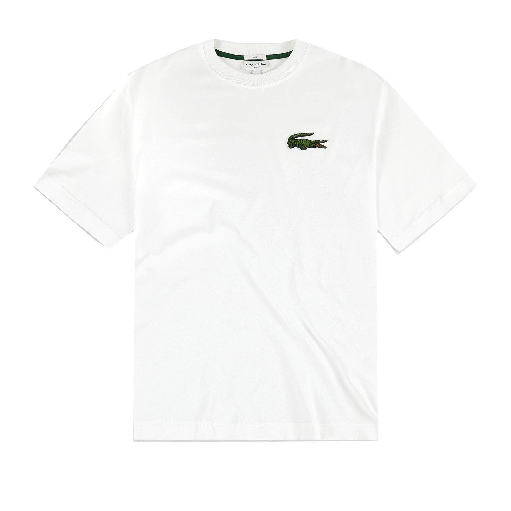 Lacoste T-shirt Bianca Logo Maxi in White for Men | Lyst