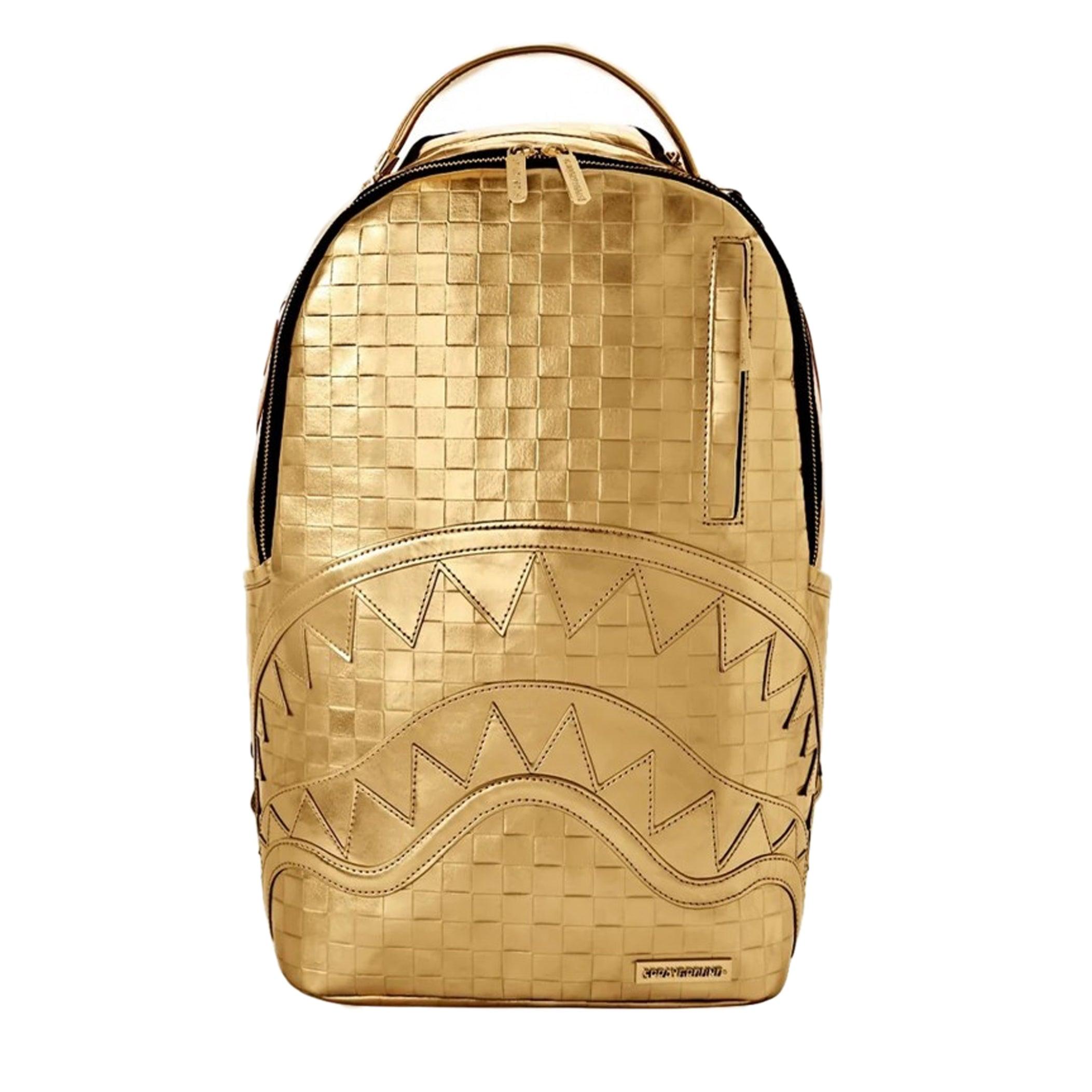 Sprayground Zaino Gold Shark in Metallic Lyst