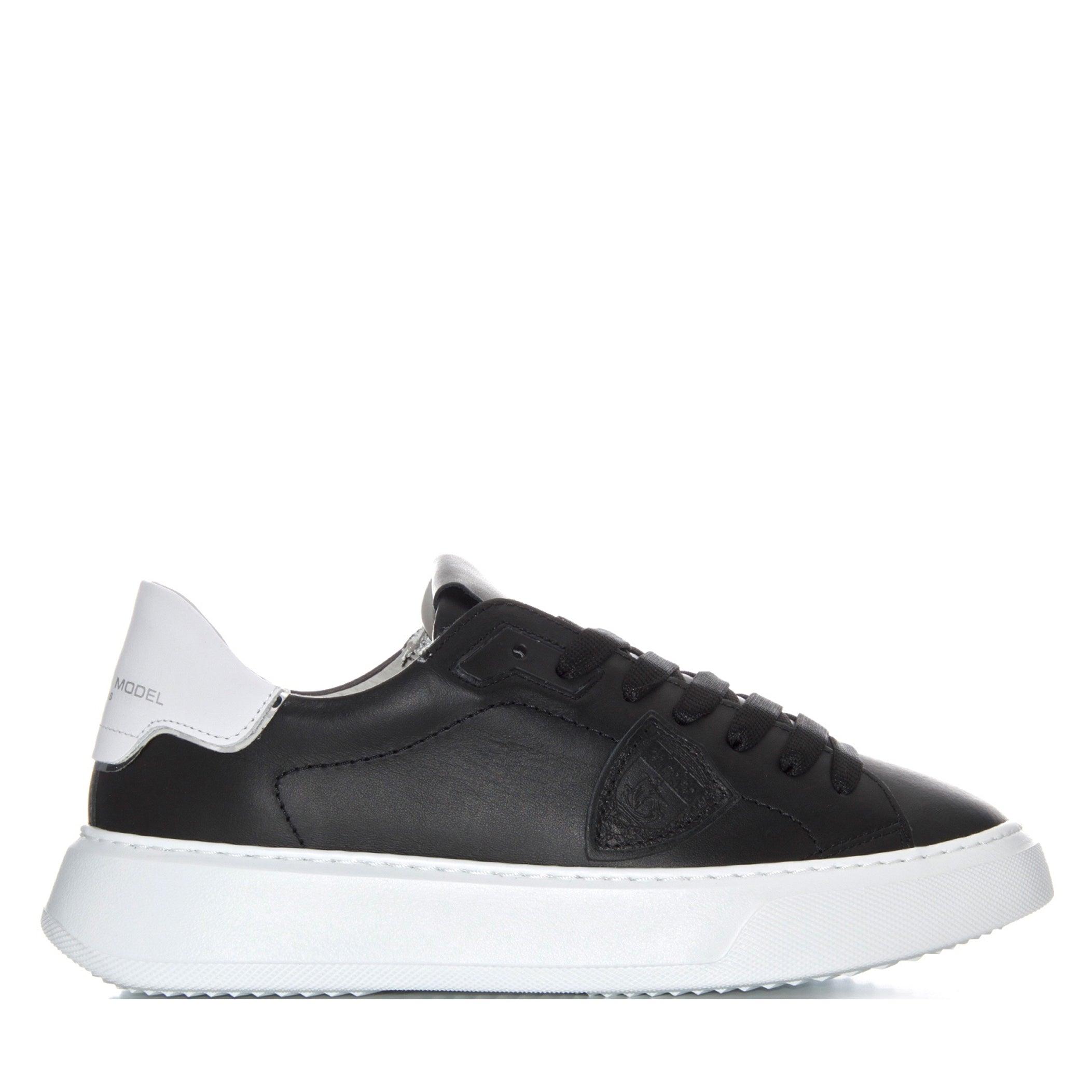 Philippe Model Black Leather Sneakers | Lyst