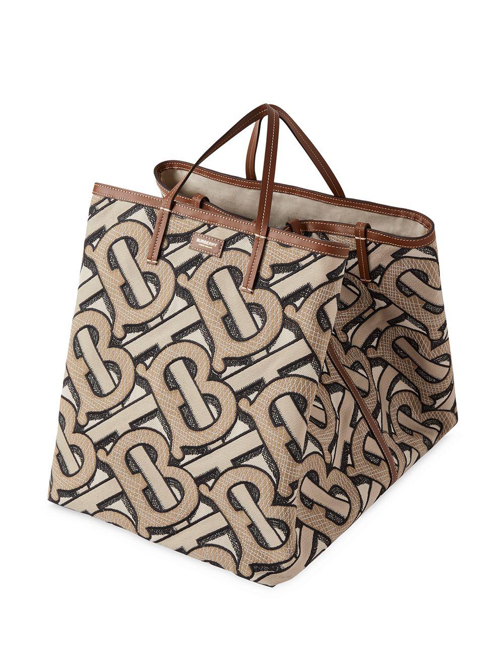 Burberry Pre-Owned TB monogram-pattern Tote Bag - Farfetch