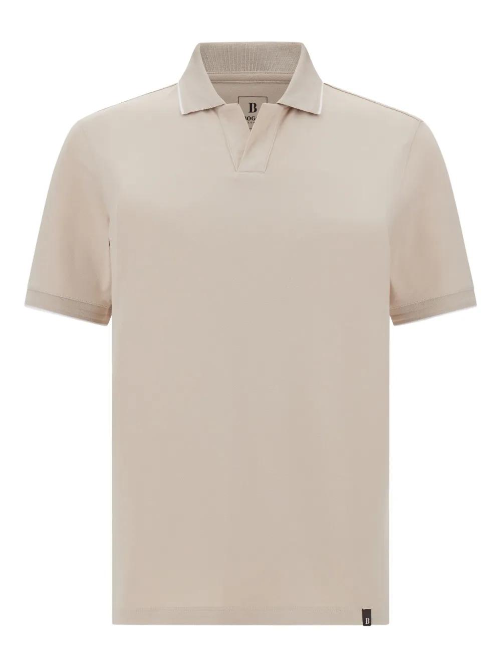 BOGGI Logo-Tag Polo Shirt in White for Men Lyst