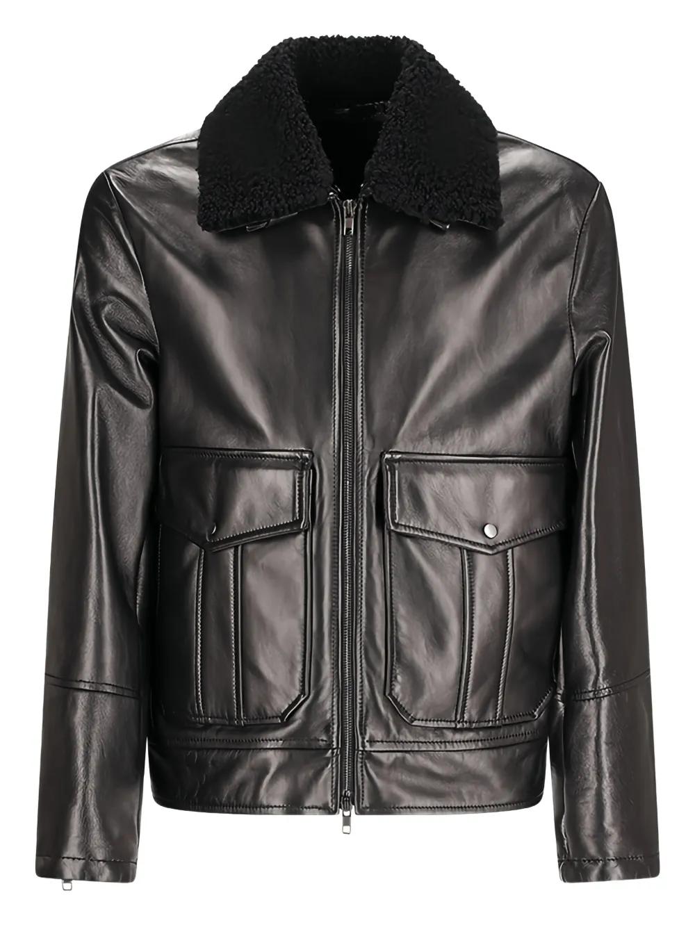 ジャケット Salvatore Santoro Leather and shearling jacket Beige Salvatore Santoro Leather Jacket | Brown | FARFETCH TR