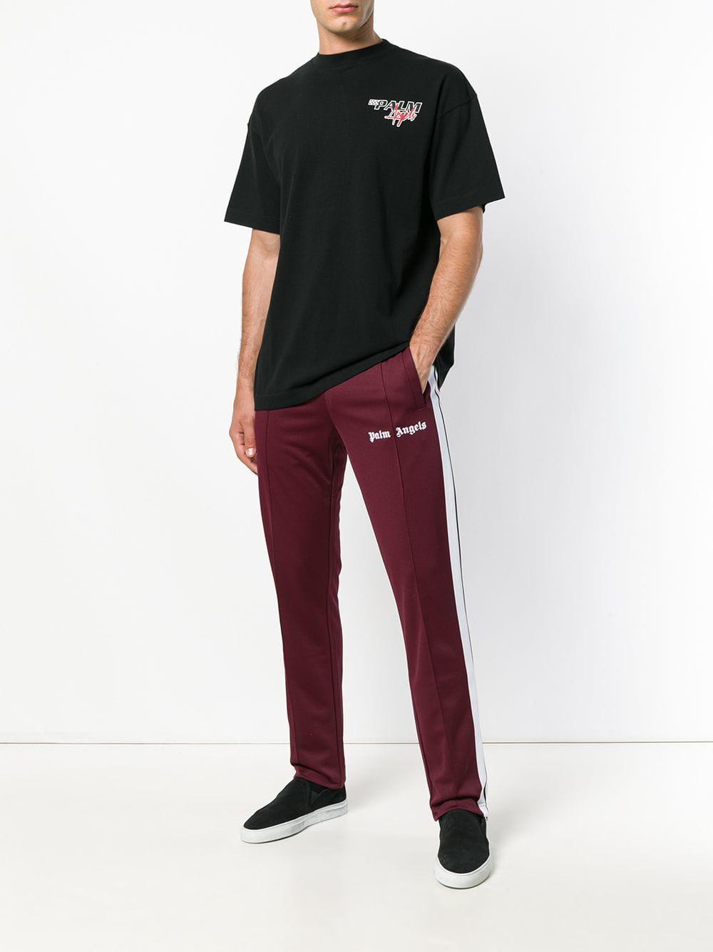 Palm Angels Racing T-shirt in Black for 