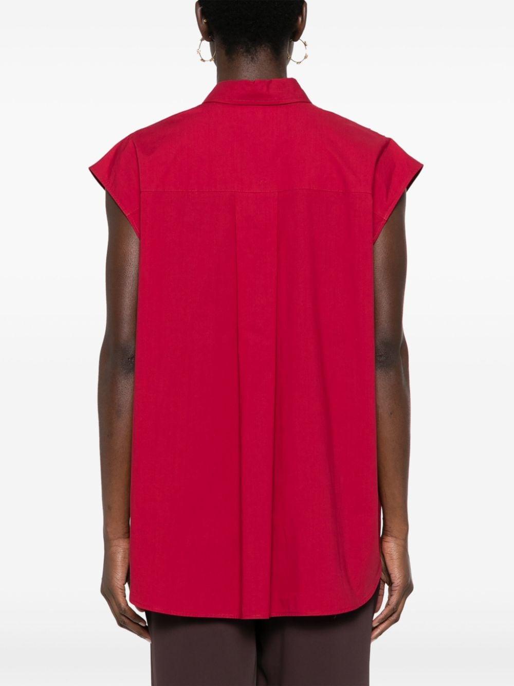 P.A.R.O.S.H. broderie anglaise sleeveless shirt - Blue