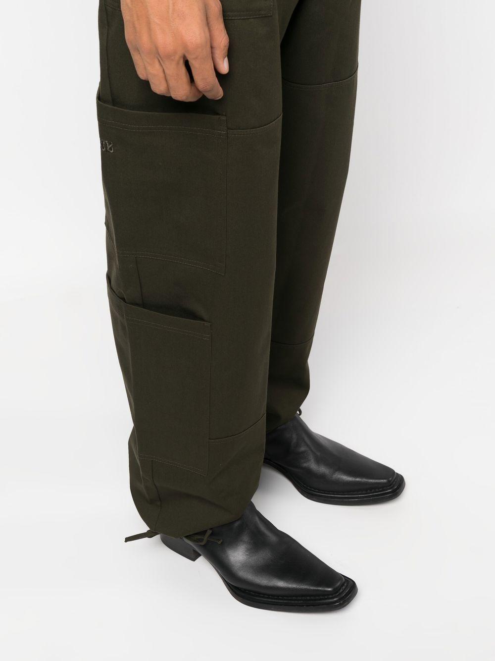 Wales Bonner Pocket-detail Wide-leg Trousers in Green for Men | Lyst