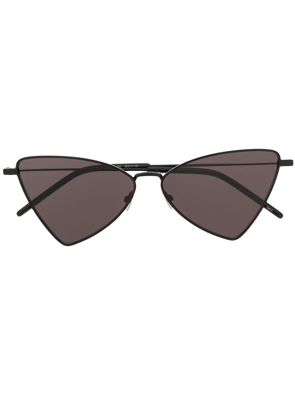 Saint Laurent Triangle Frame Sunglasses in Black | Lyst