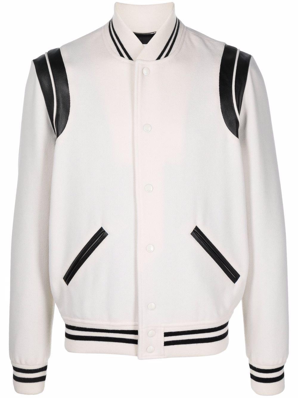 Saint Laurent Wool Teddy Varsity Jacket 