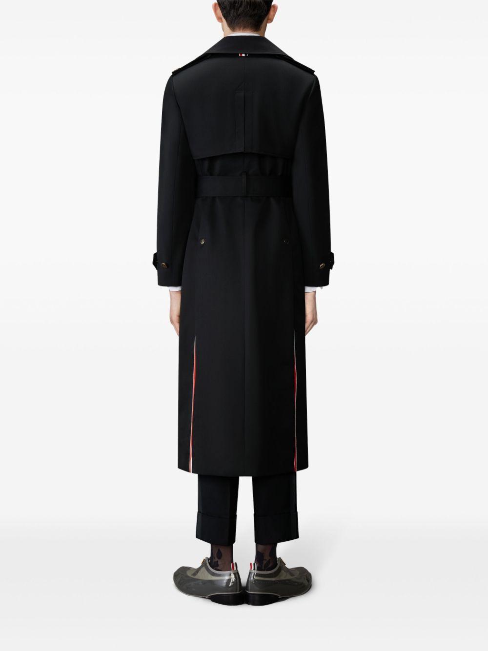 Thom Browne メンズ ブラック トレンチコート コート