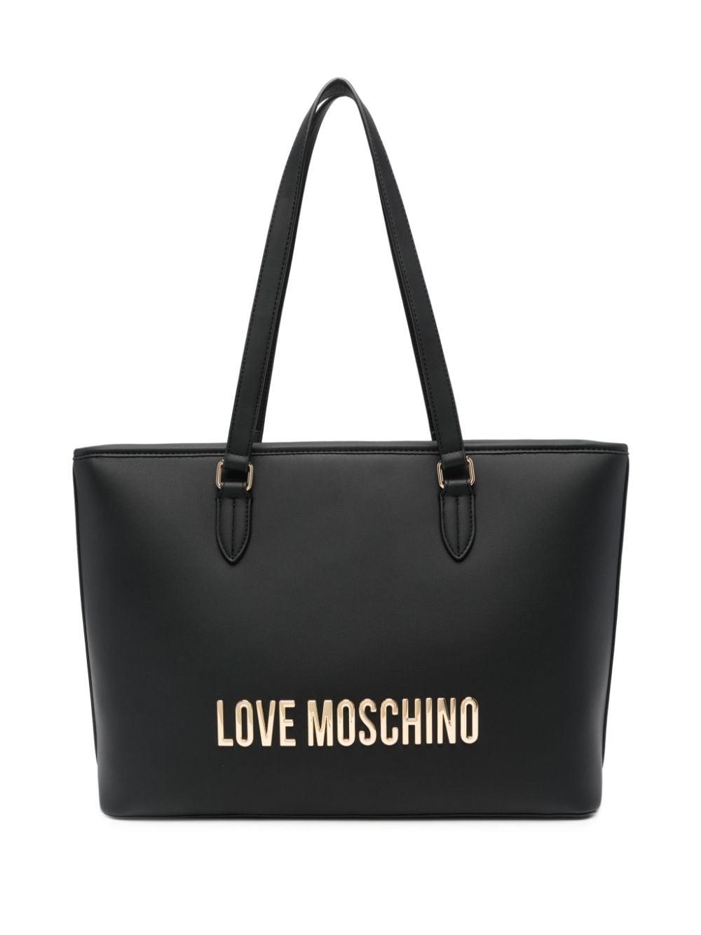 Moschino leather tote discount bag