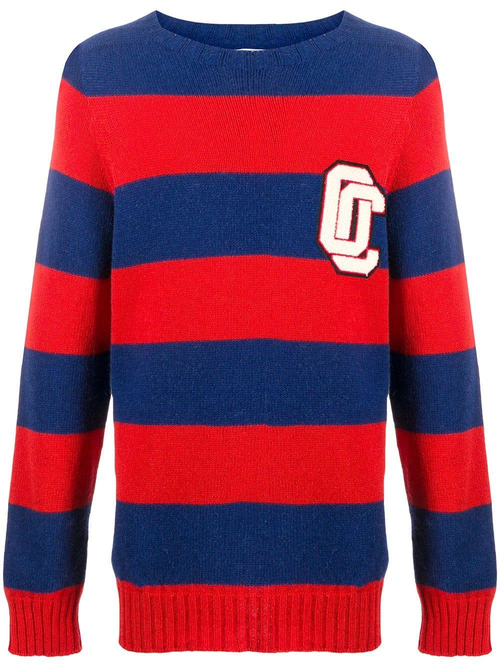 Opening Ceremony Logo Patch Striped Jumper in Red for Men - Lyst