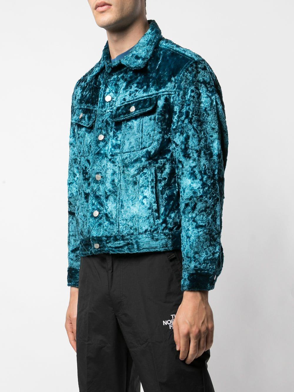 fuzzy pile trucker jacket