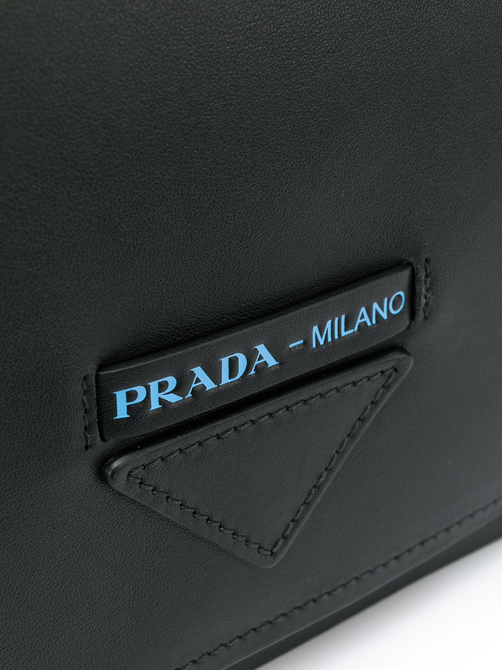 Prada Leather Grace Lux Shoulder Bag in Black | Lyst