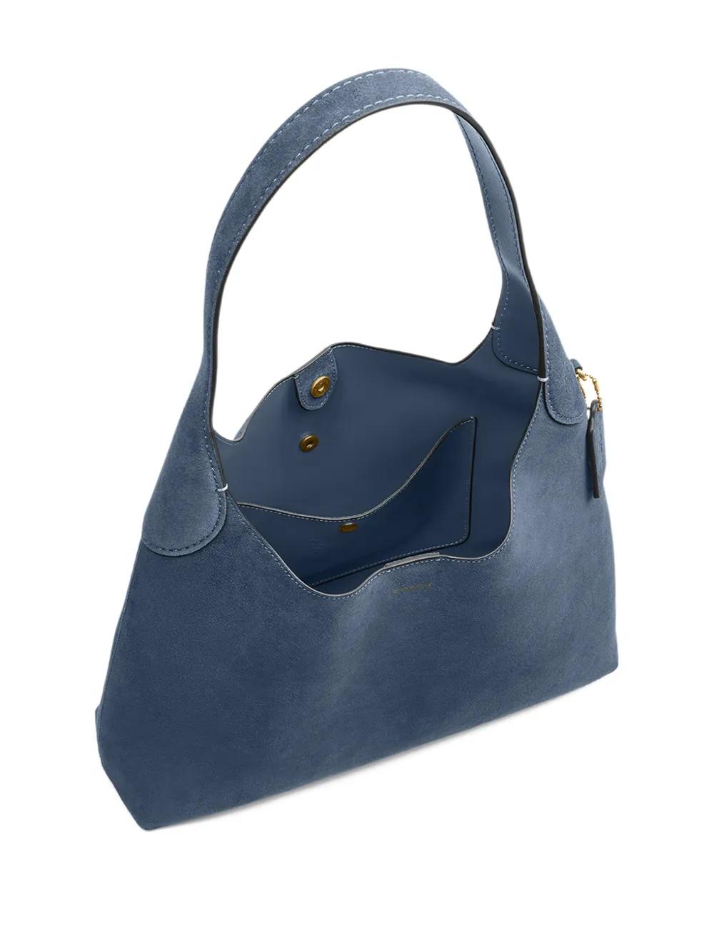 COACH Suede Tote Bag in Blue | Lyst