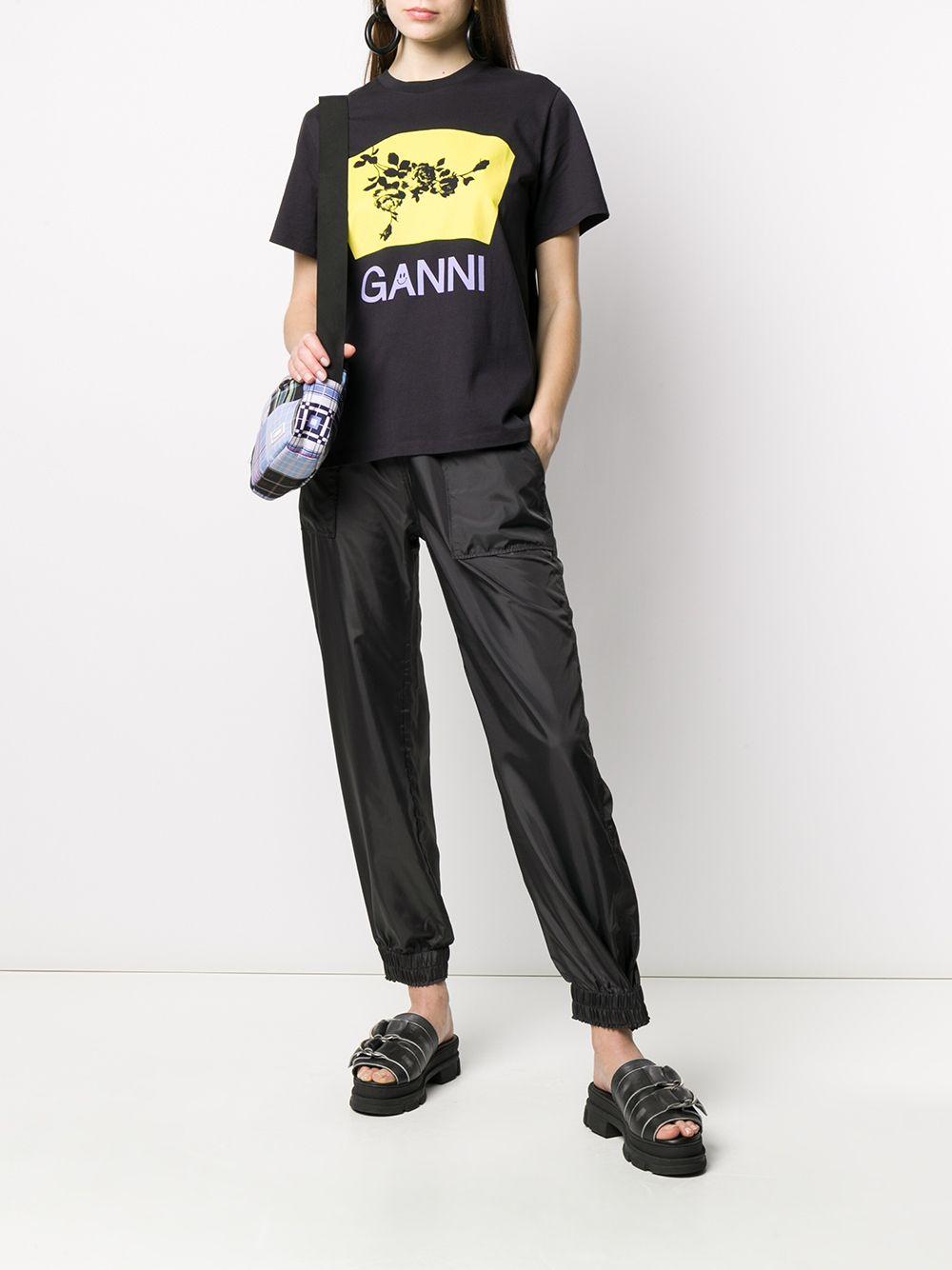 ganni t shirt black